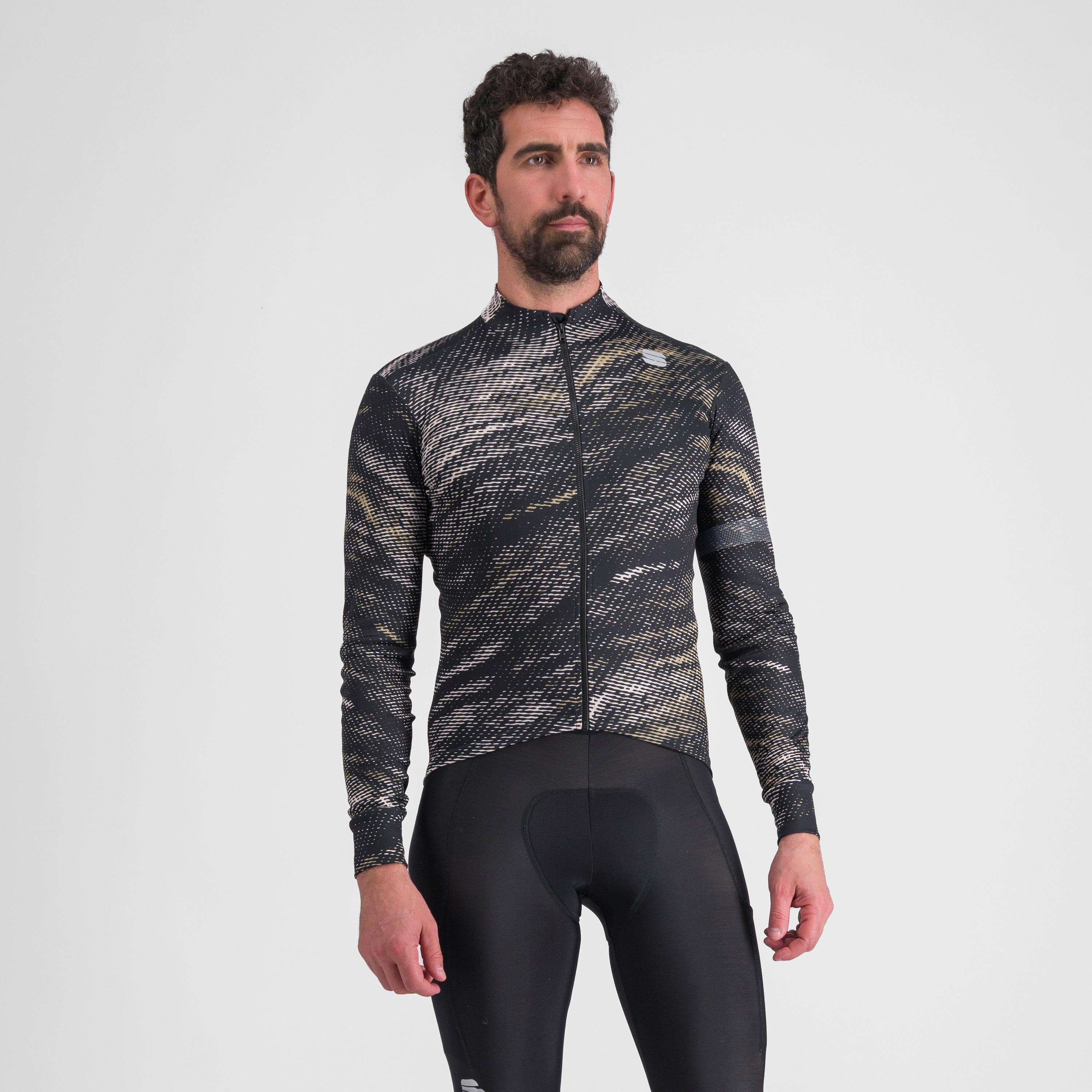 Cliff supergiara thermal jersey - black olive green cement - sportful