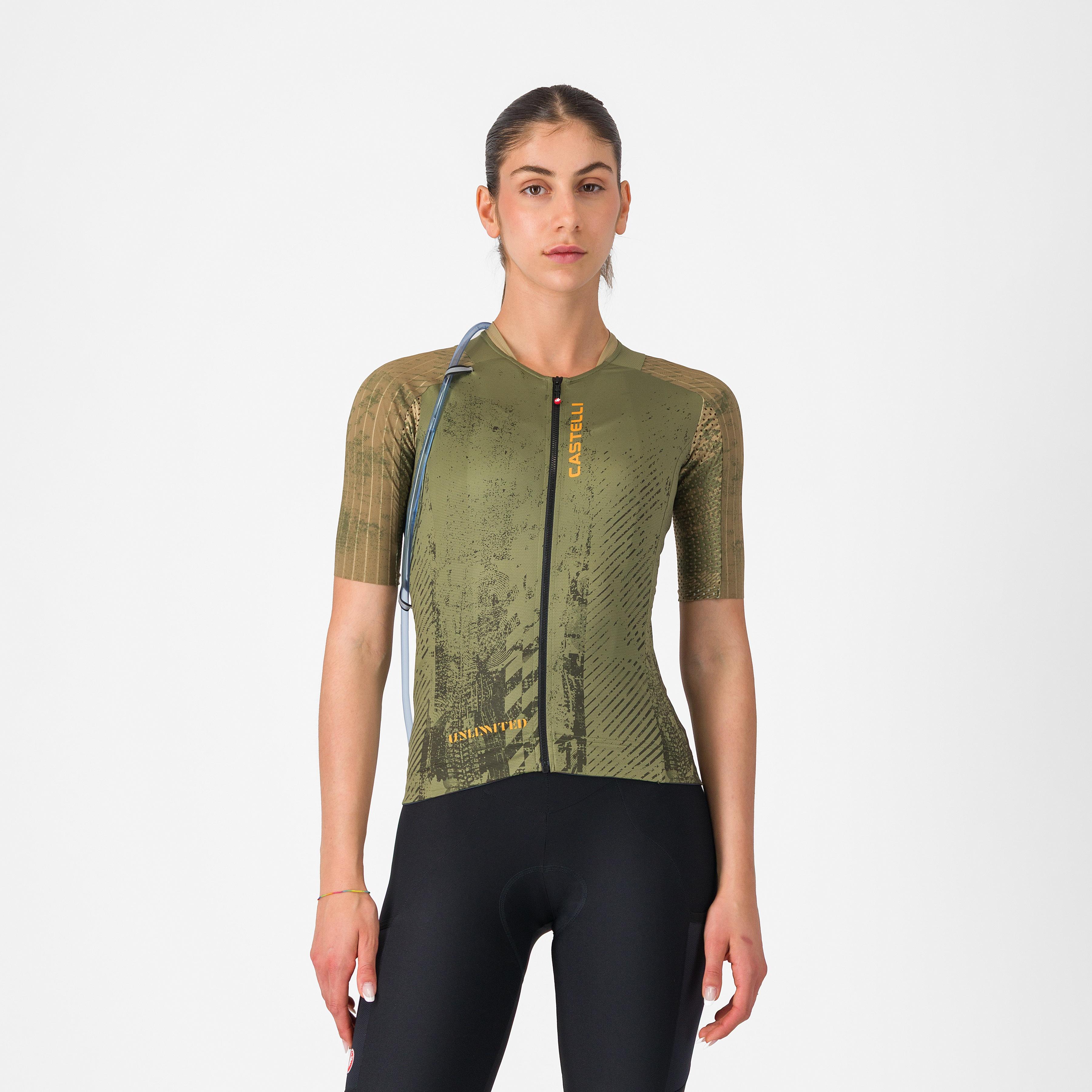Unlimited pro 2 w jersey - forest green/elmwood/vivid ora - castelli