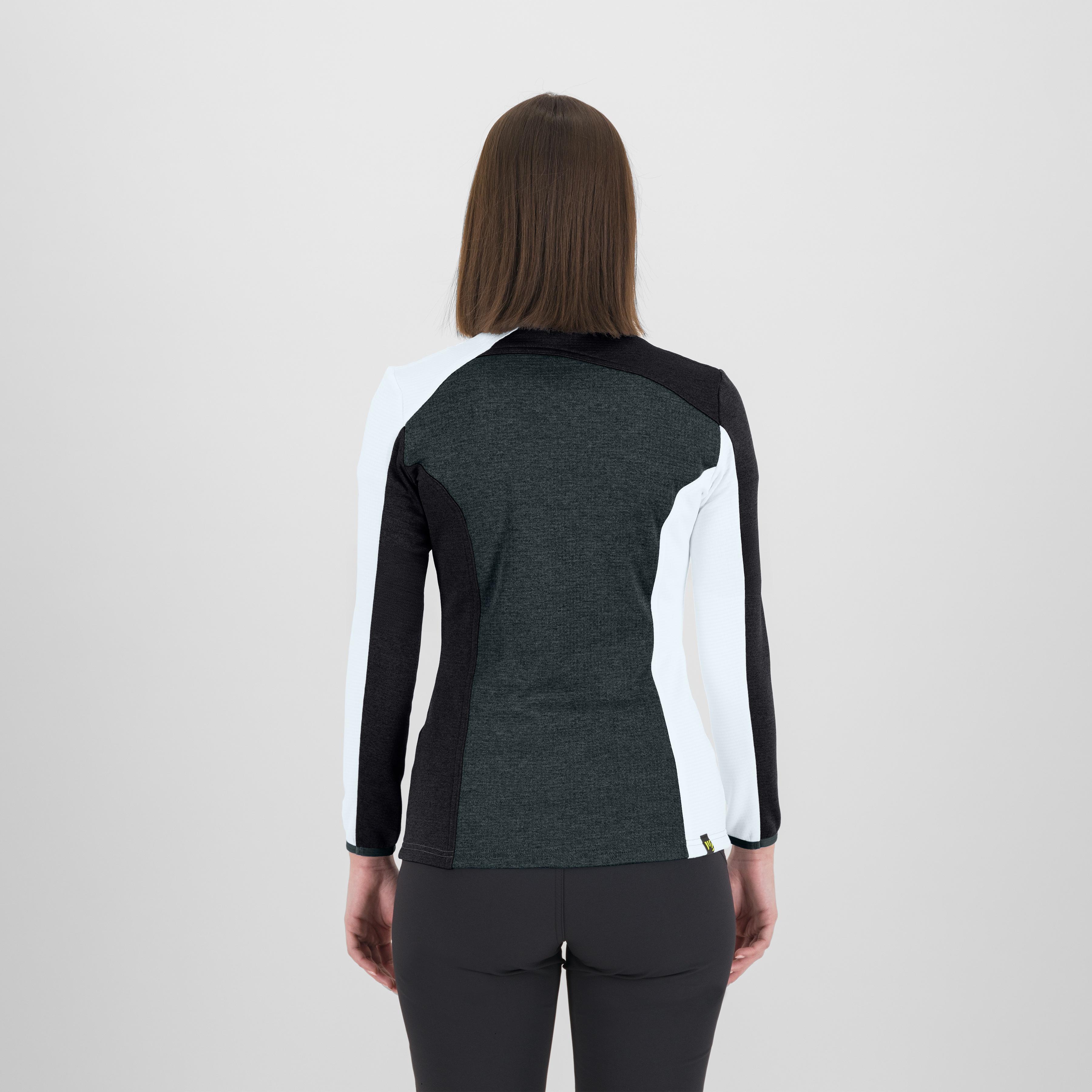 Federa half-zip w fleece - woodl.gray/black/br.white - karpos