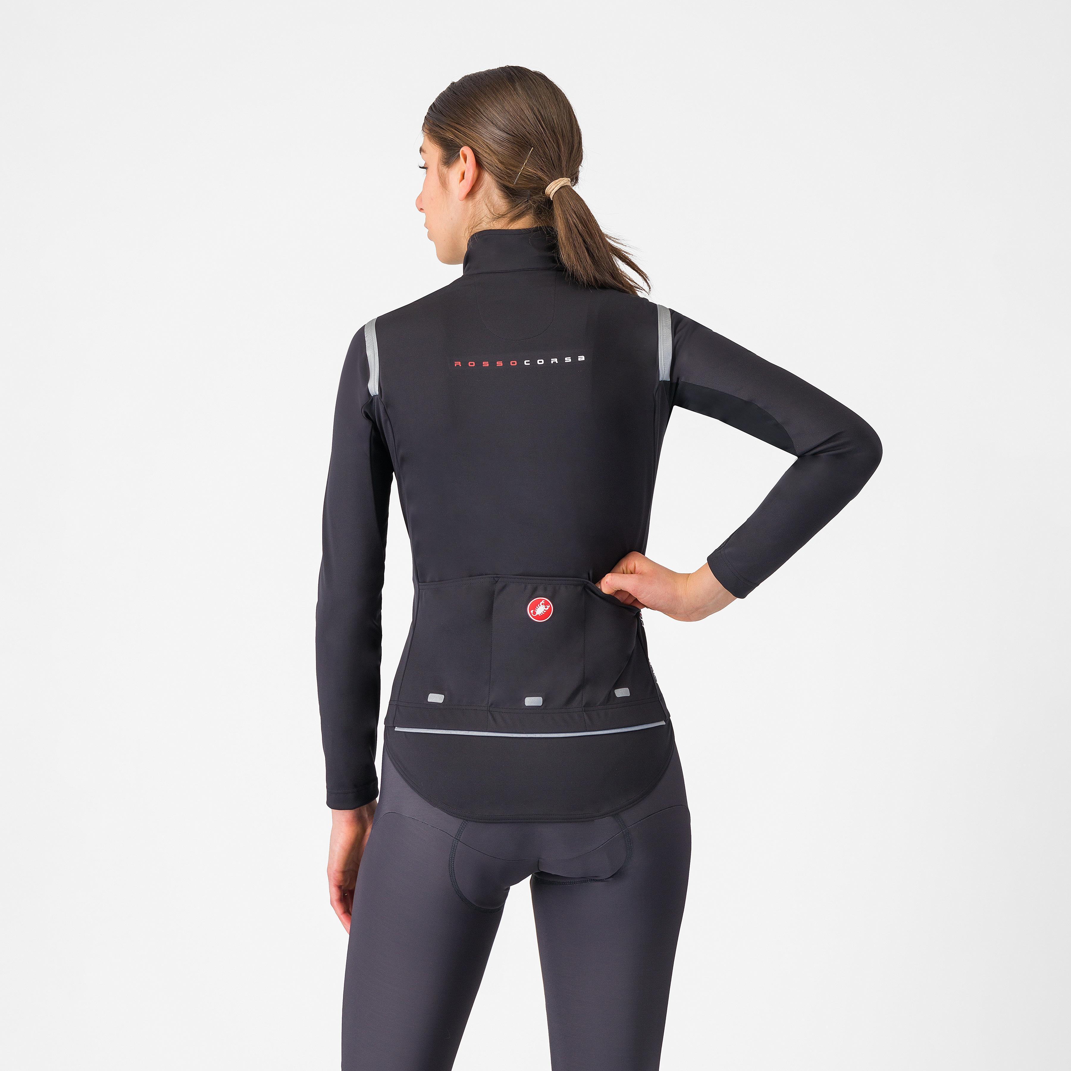 Perfetto ros 3 w jacket - light black/silver reflex - castelli