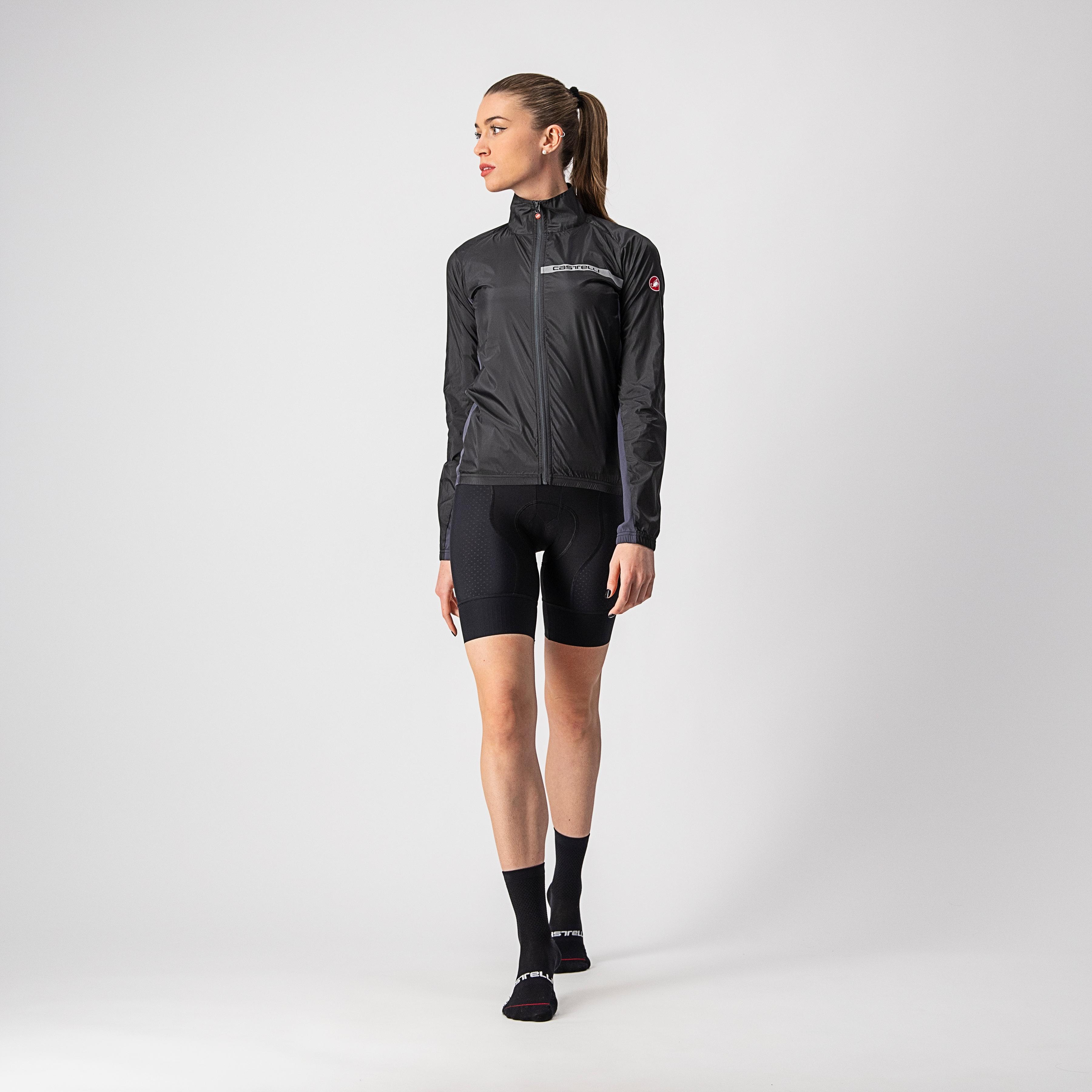 Squadra stretch w jacket - light black/dark gray - castelli