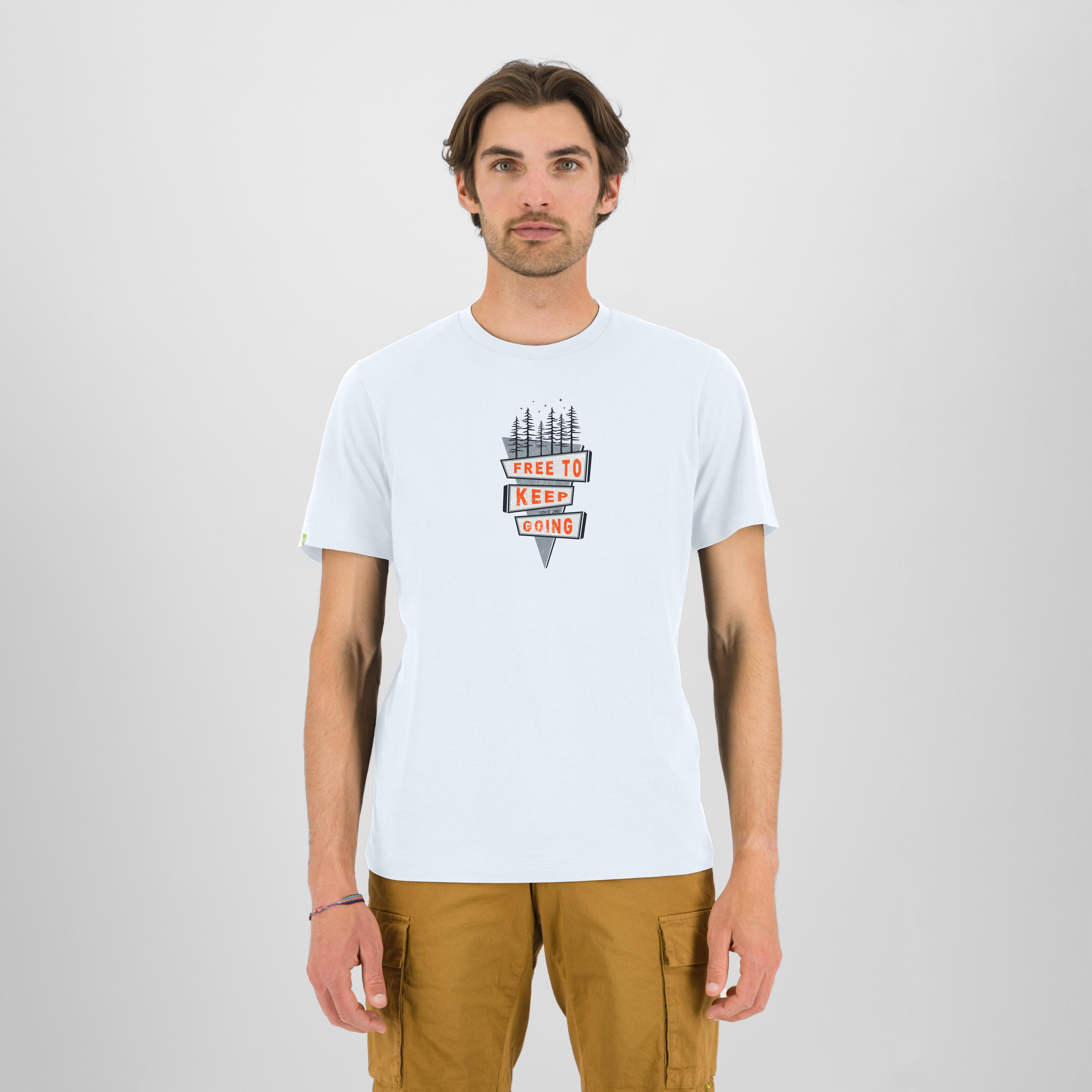 Outdoors trees t-shirt - bright white / print 1 - karpos