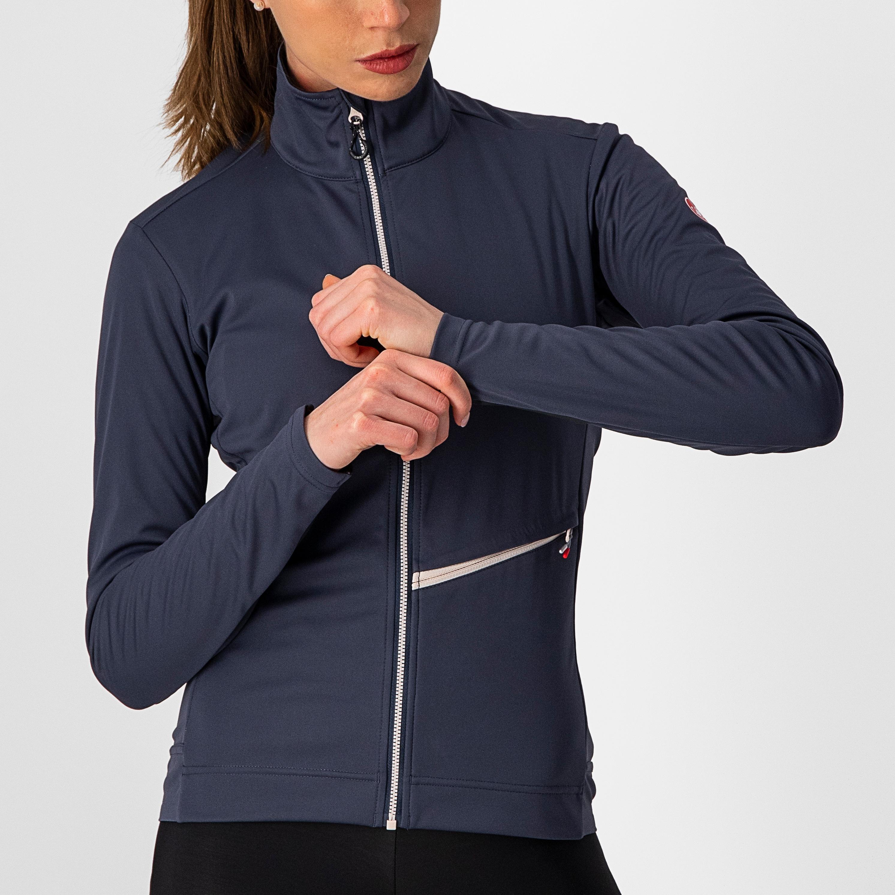 Go w jacket - dark steel blue/soft pink - castelli