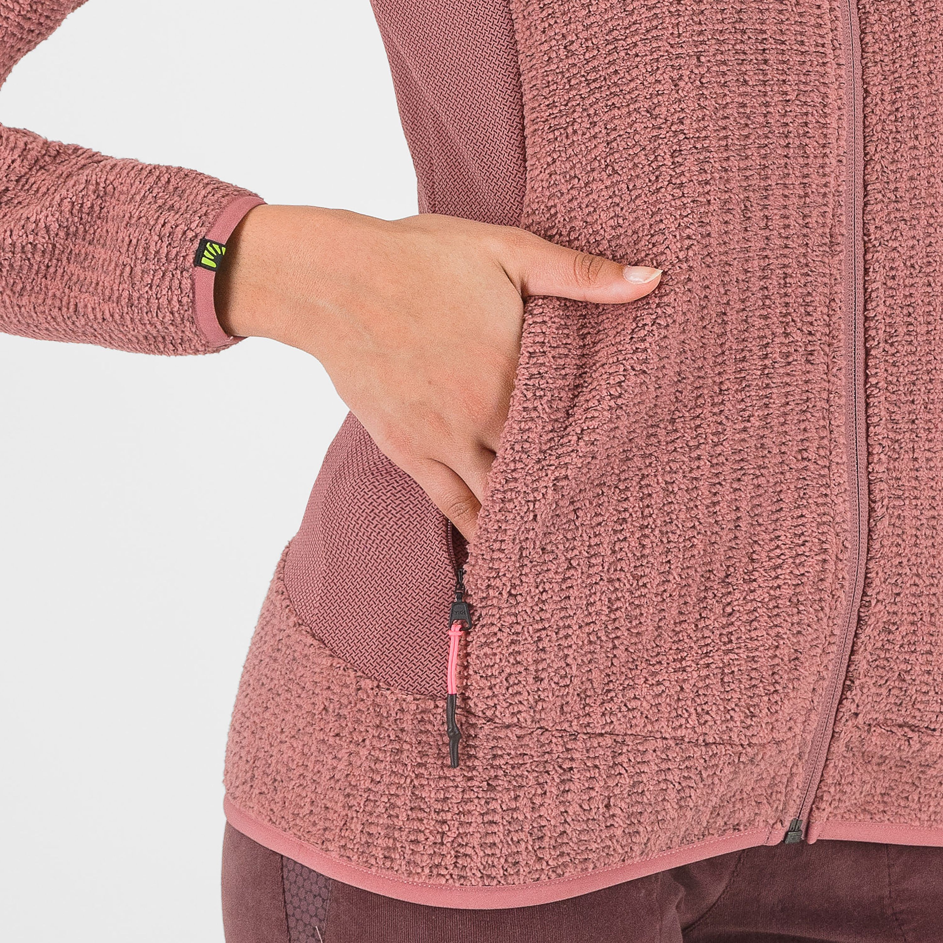 Rocchetta w hoodie fleece - deco rose - karpos