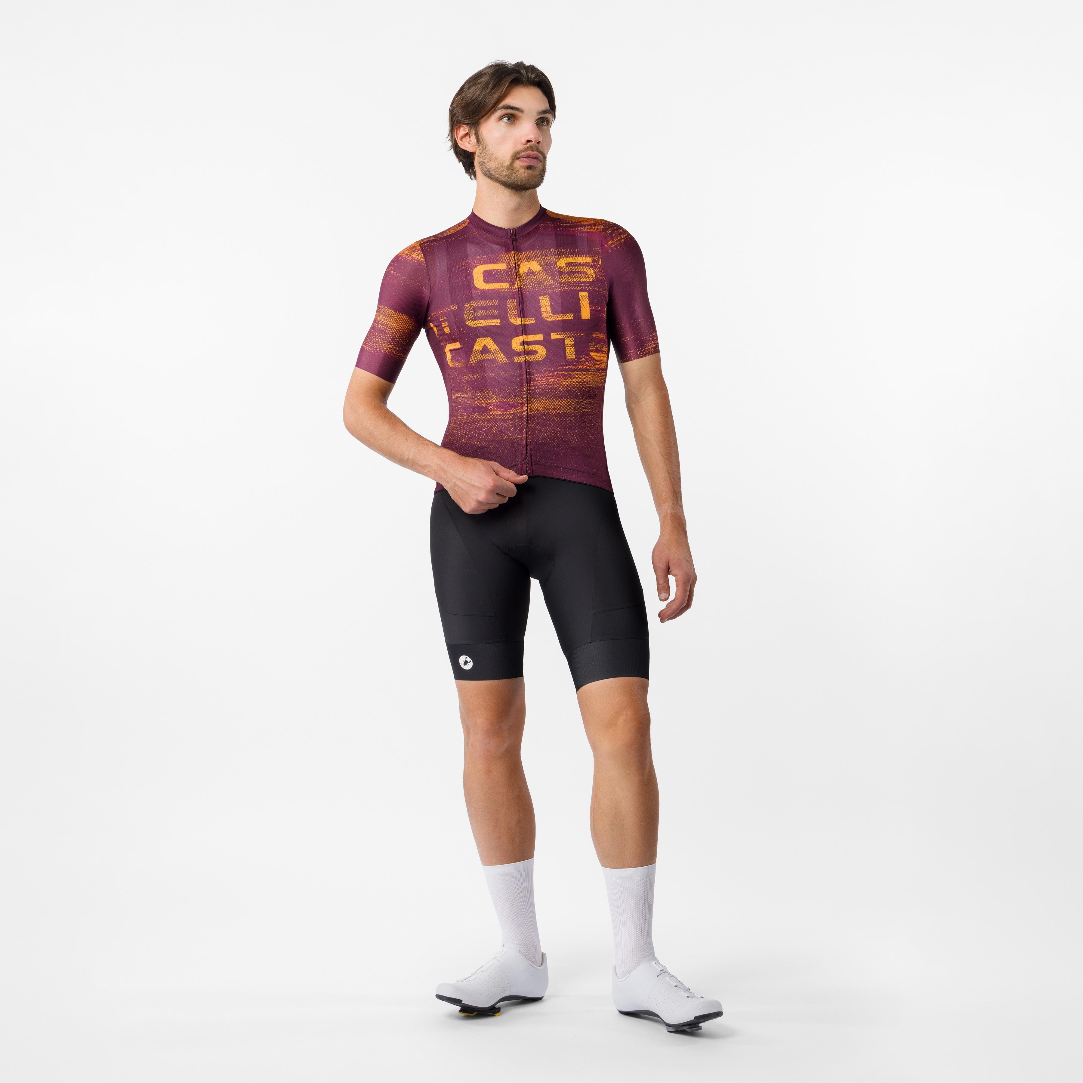Stratus logo jersey - deep bordeaux/winter sky - castelli