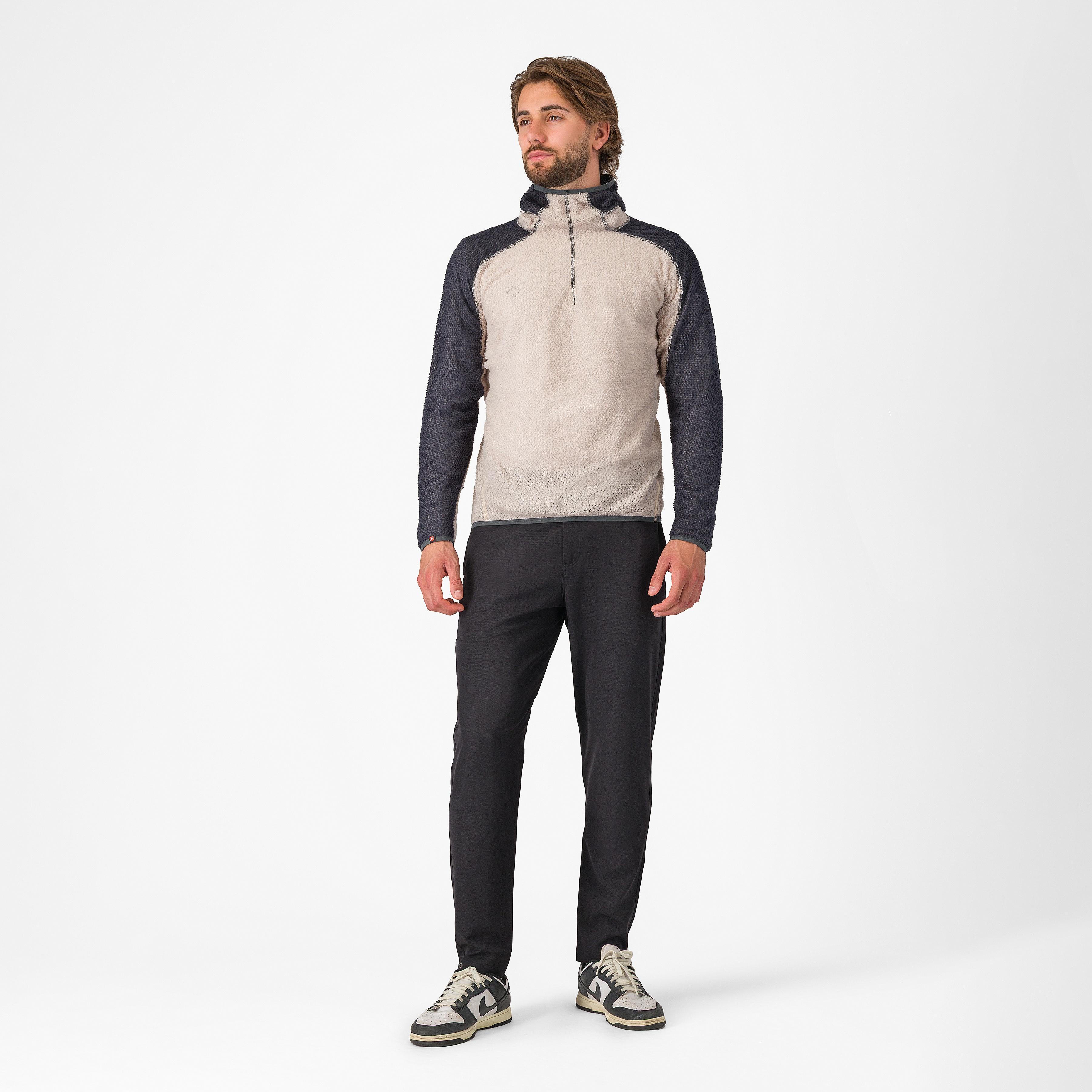 Castelli alpha fleece hoody - silver gray/dark gray - castelli