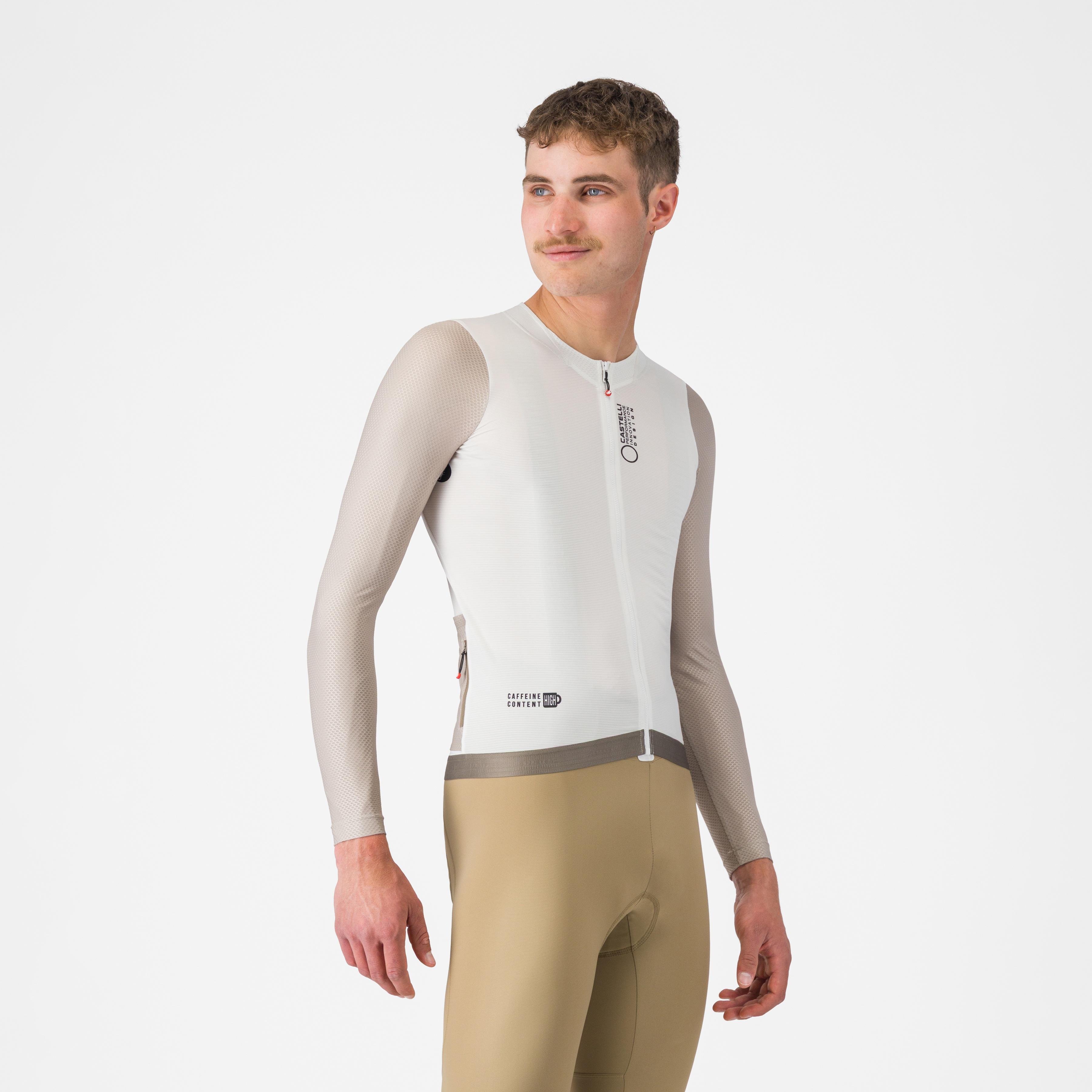 Corretto ls jersey - ivory/clay-black - castelli