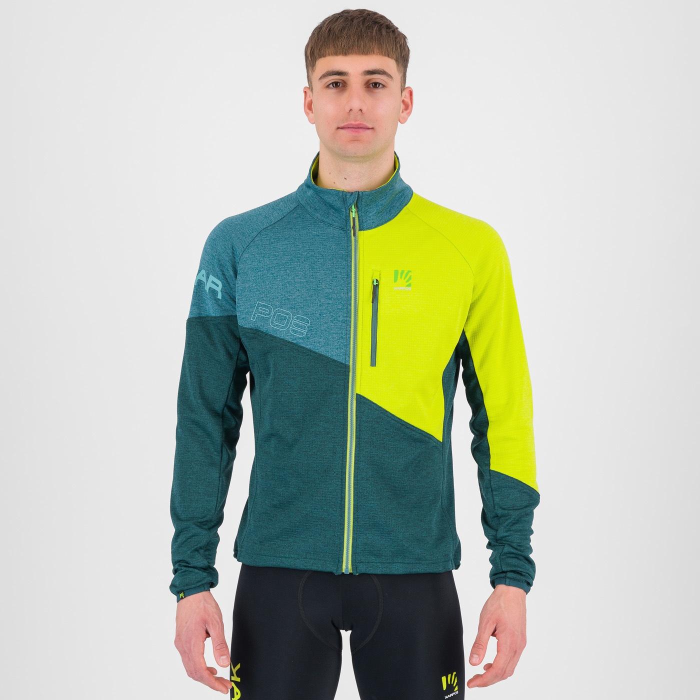 Val viola full-zip fleece - forest/balsam/kiwi colada - karpos