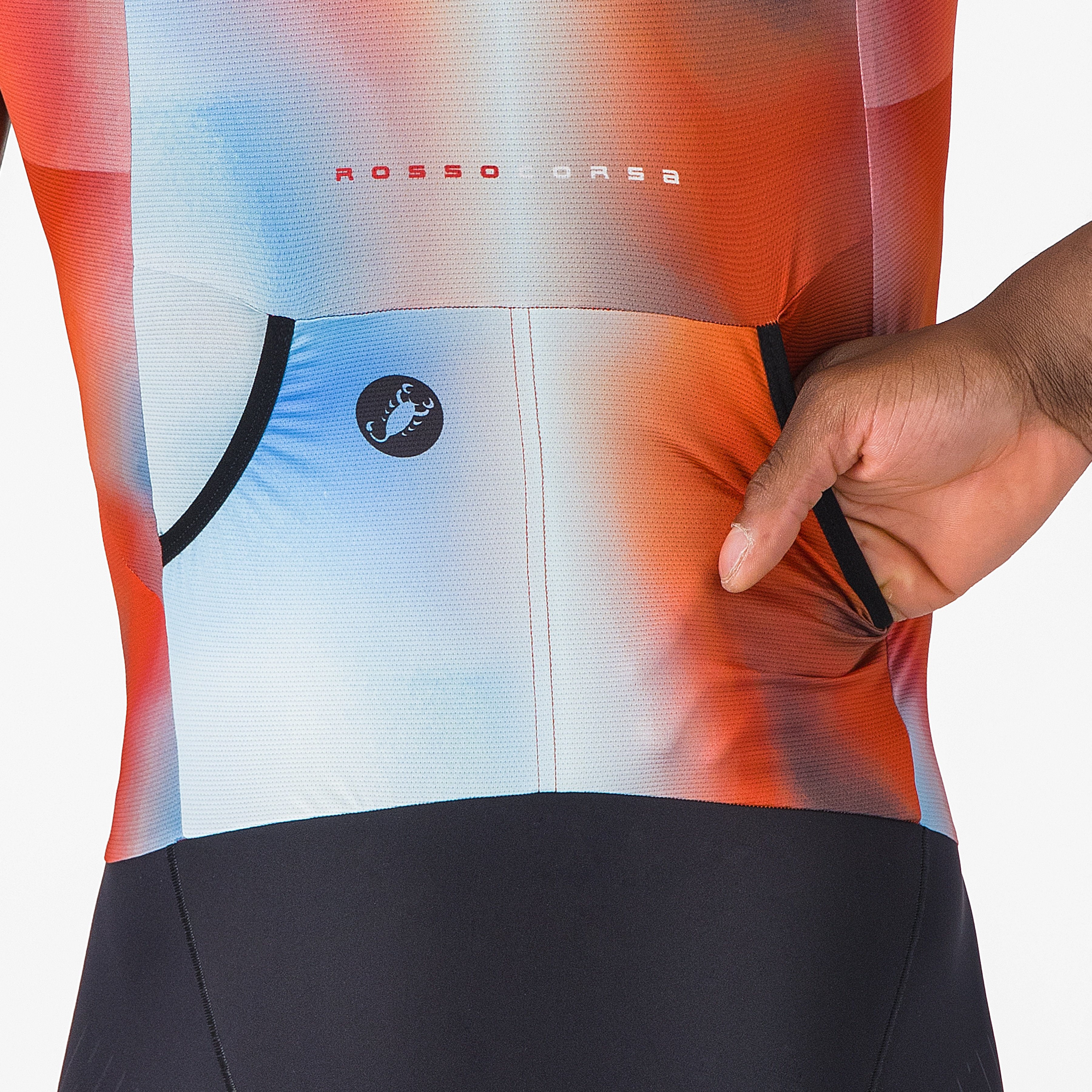 Free sanremo 3 suit sleeveless - paprika/winter sky-black - castelli