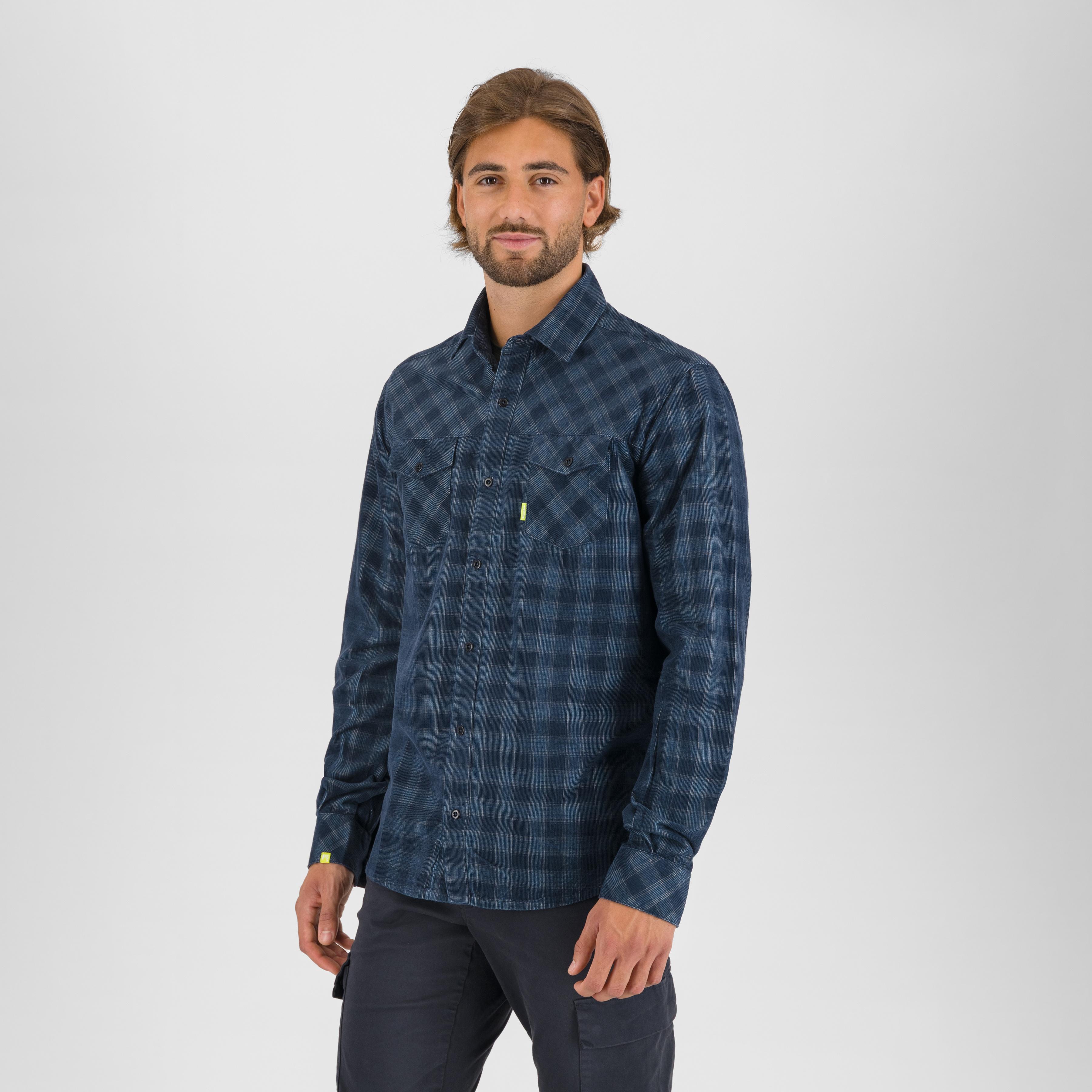 Martora velvet shirt - smoke blue - karpos