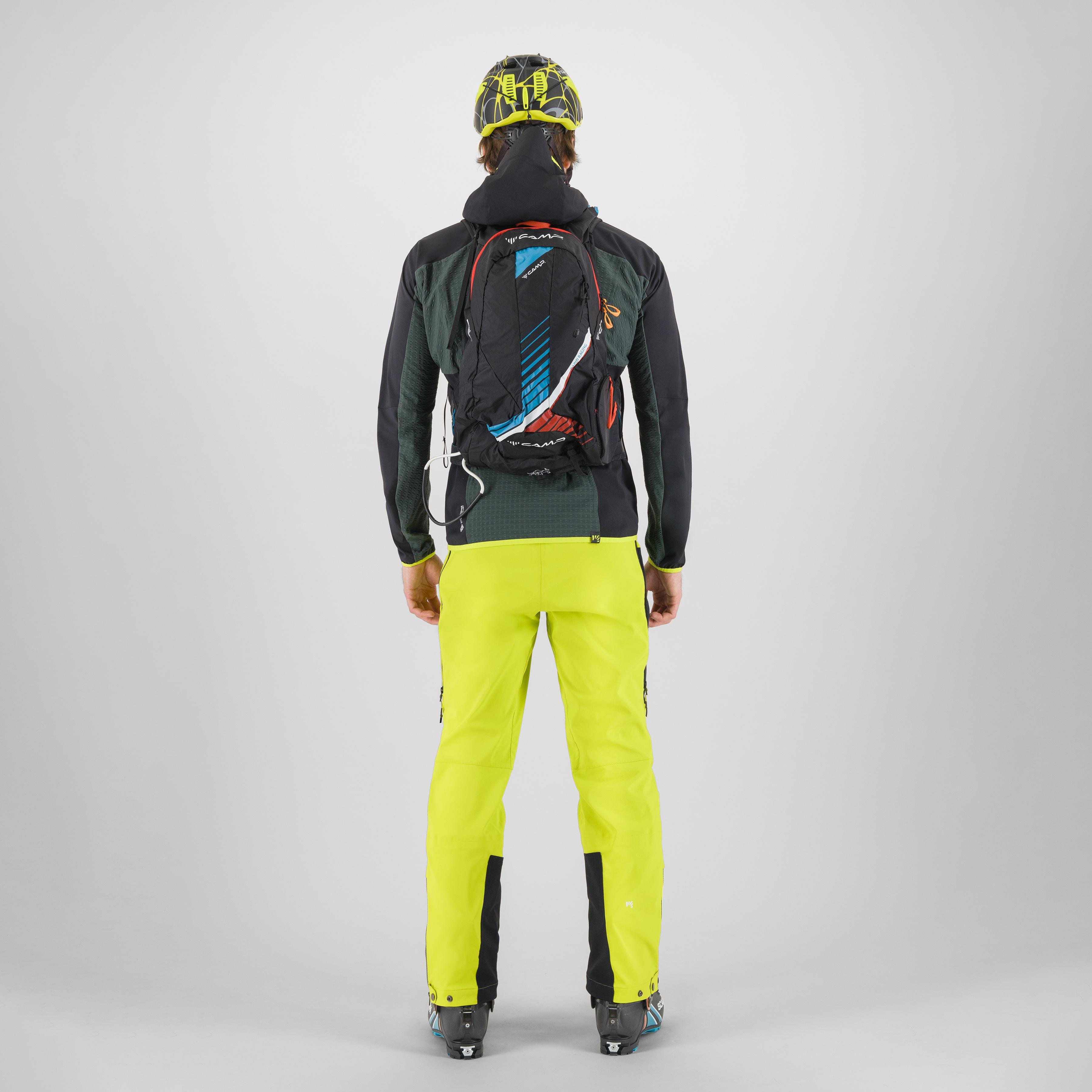 Pizzo bianco jacket - black/woodl.gray/acid lime - karpos