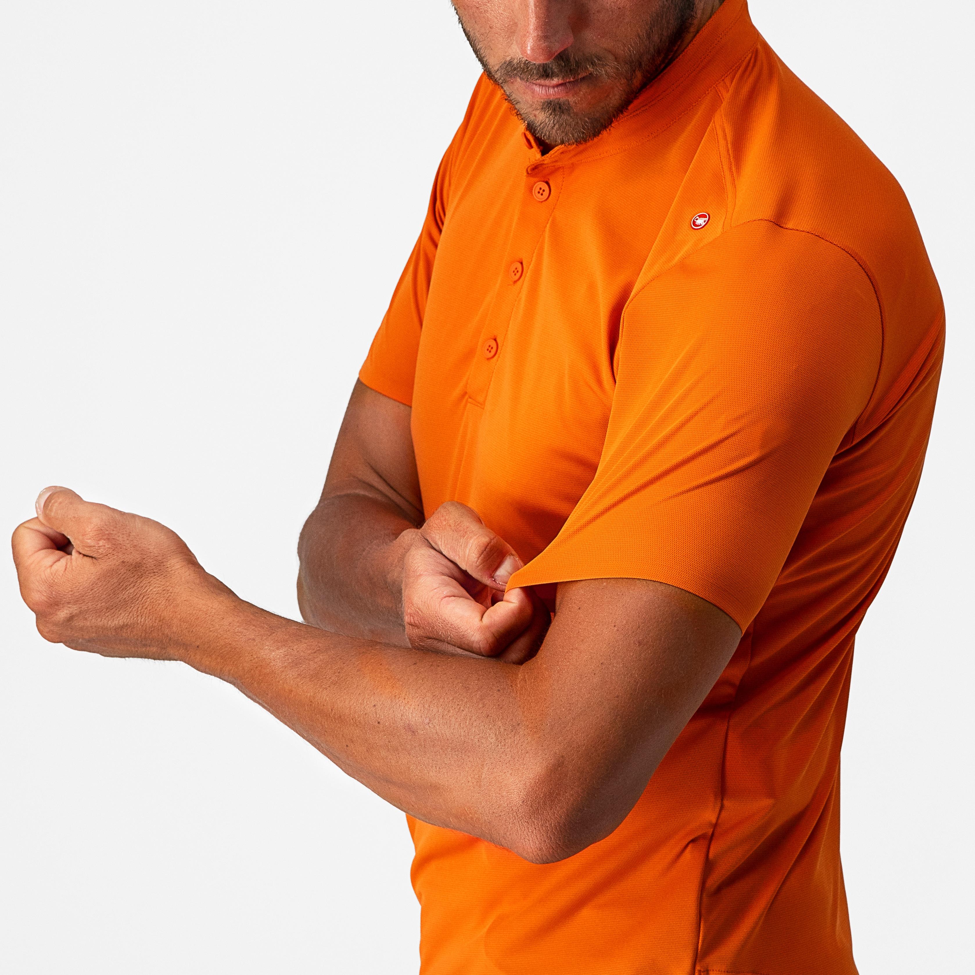 Tech 2 polo - orange rust - castelli