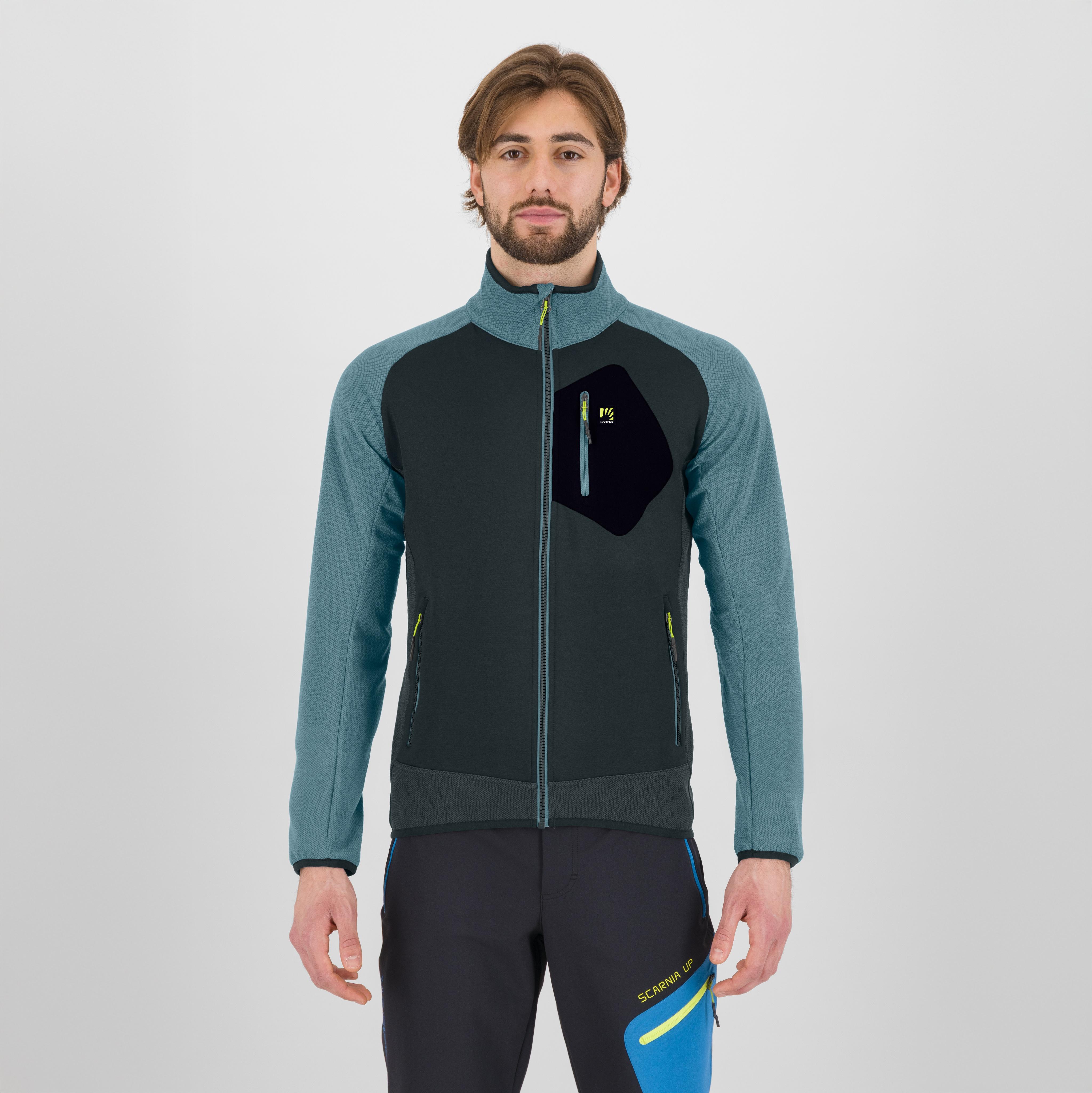 Odle  fleece - woodl.gray/smoke blue - karpos