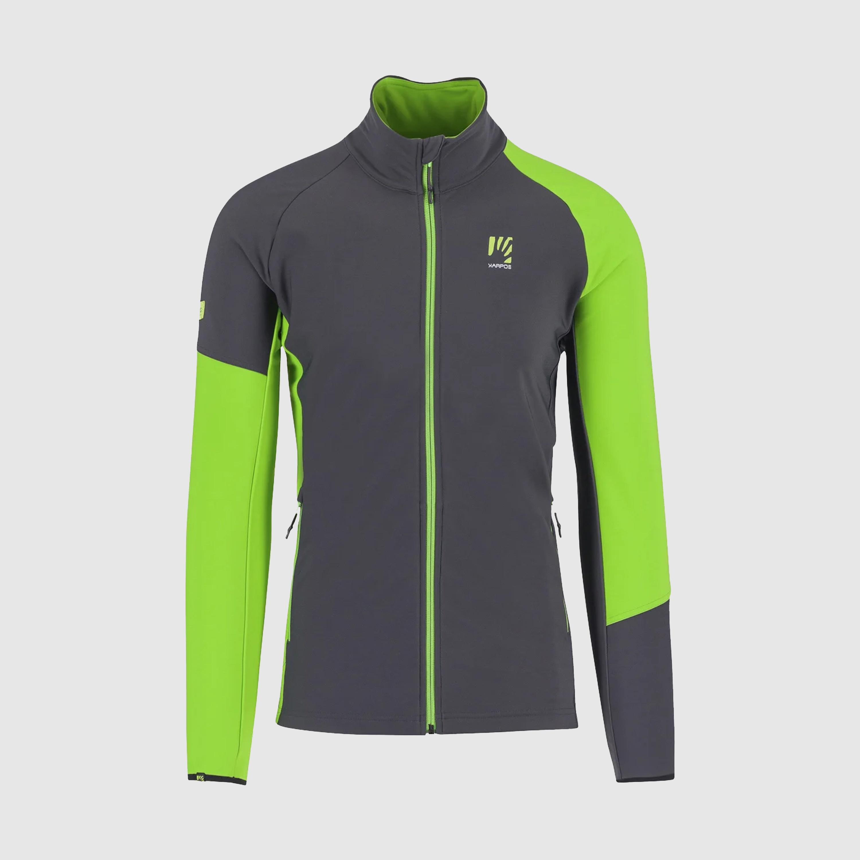 Santino full-zip fleece - asphalt green flash - karpos