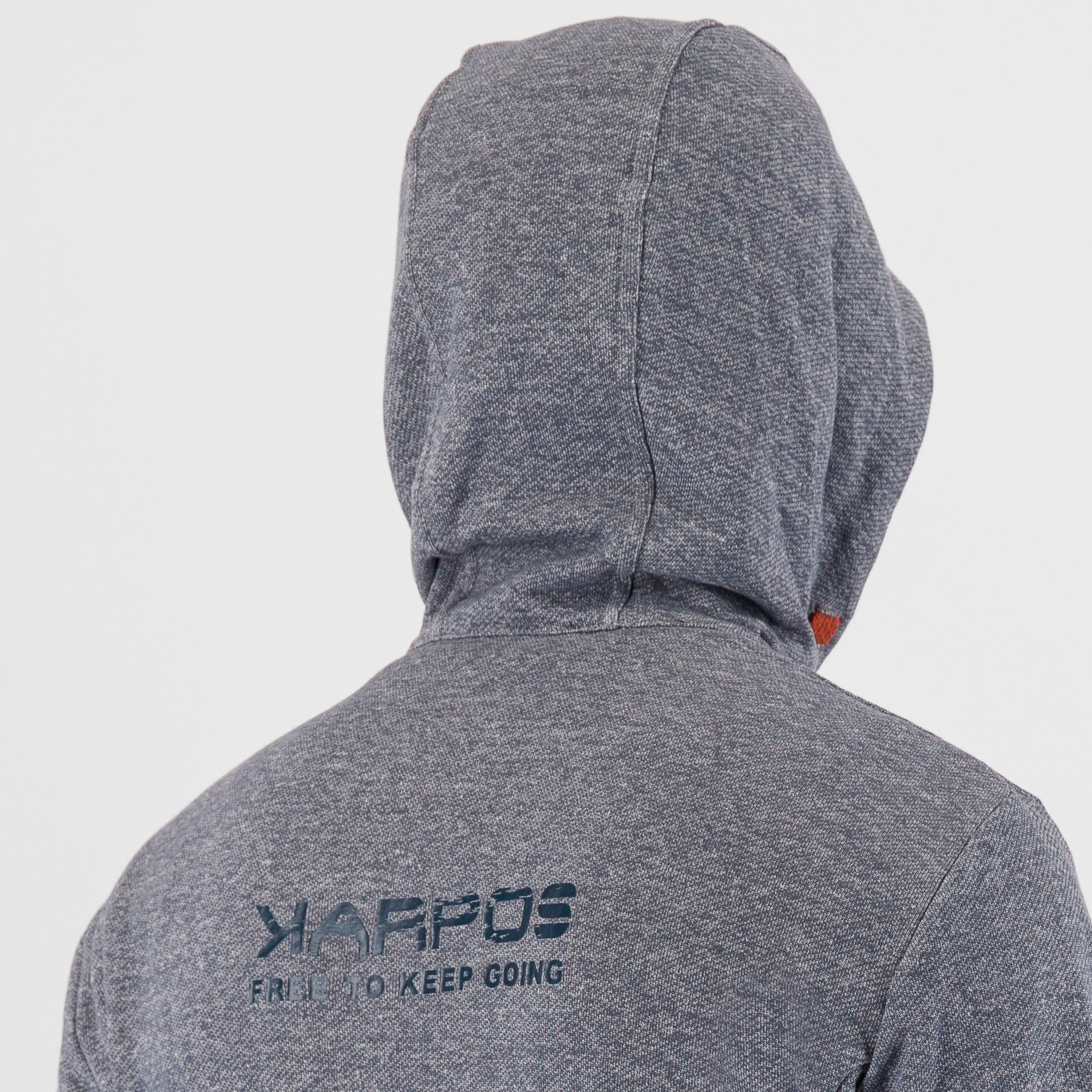 Totoga hemp full-zip hoodie - ombre blue melange - karpos