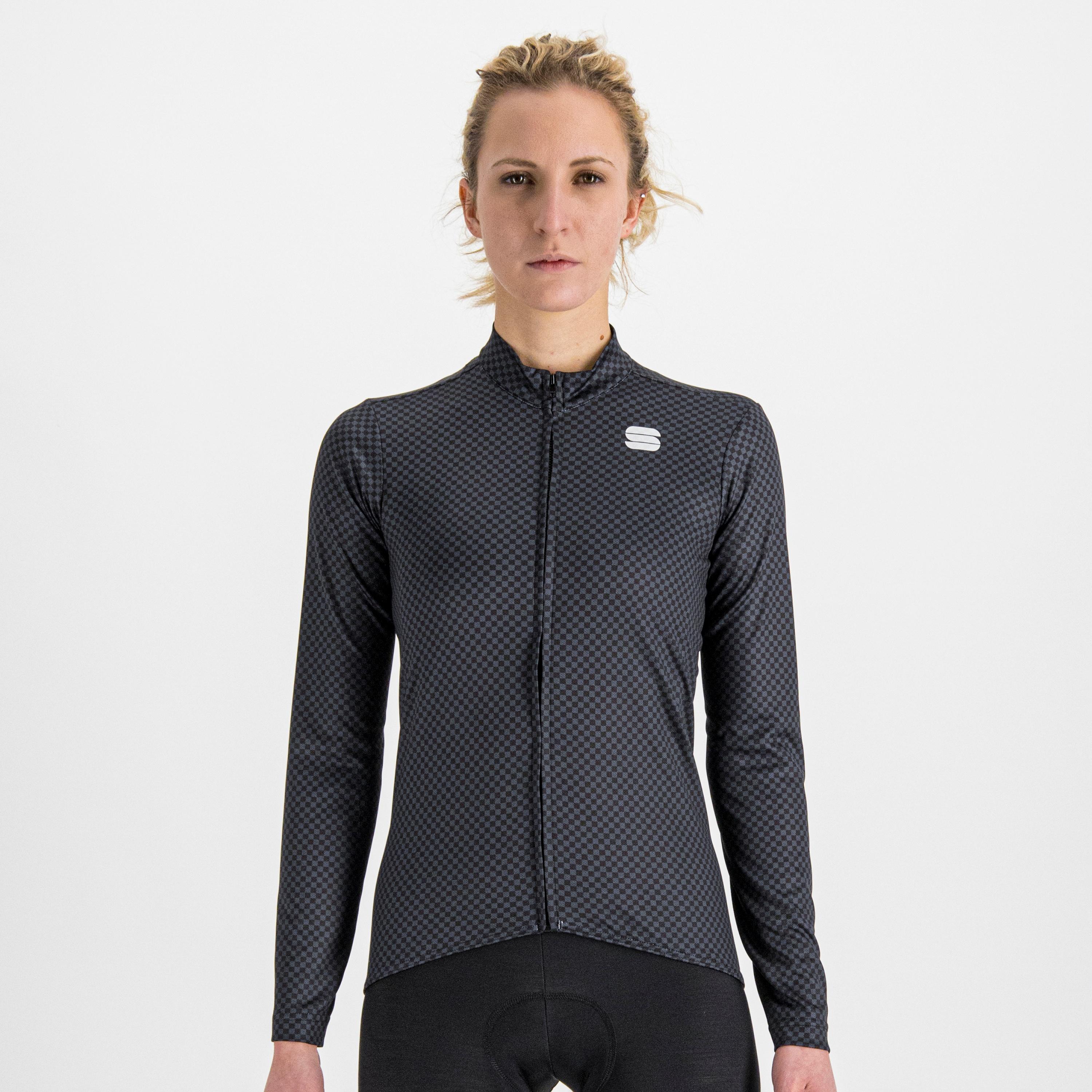 Checkmate w thermal jersey - black galaxy blue pompelmo - sportful