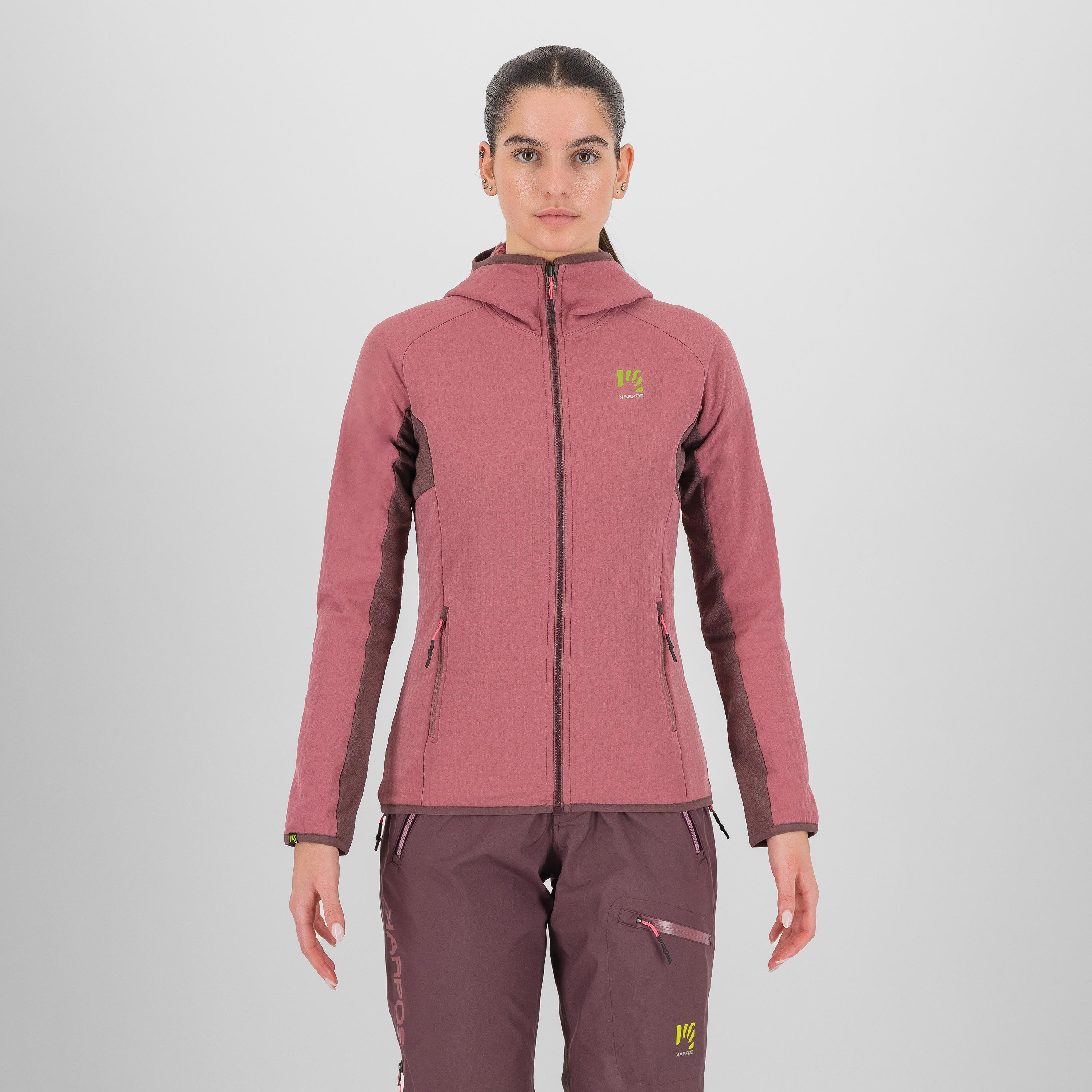 Marmolada hoodie w fleece - deco rose/huckleberry - karpos
