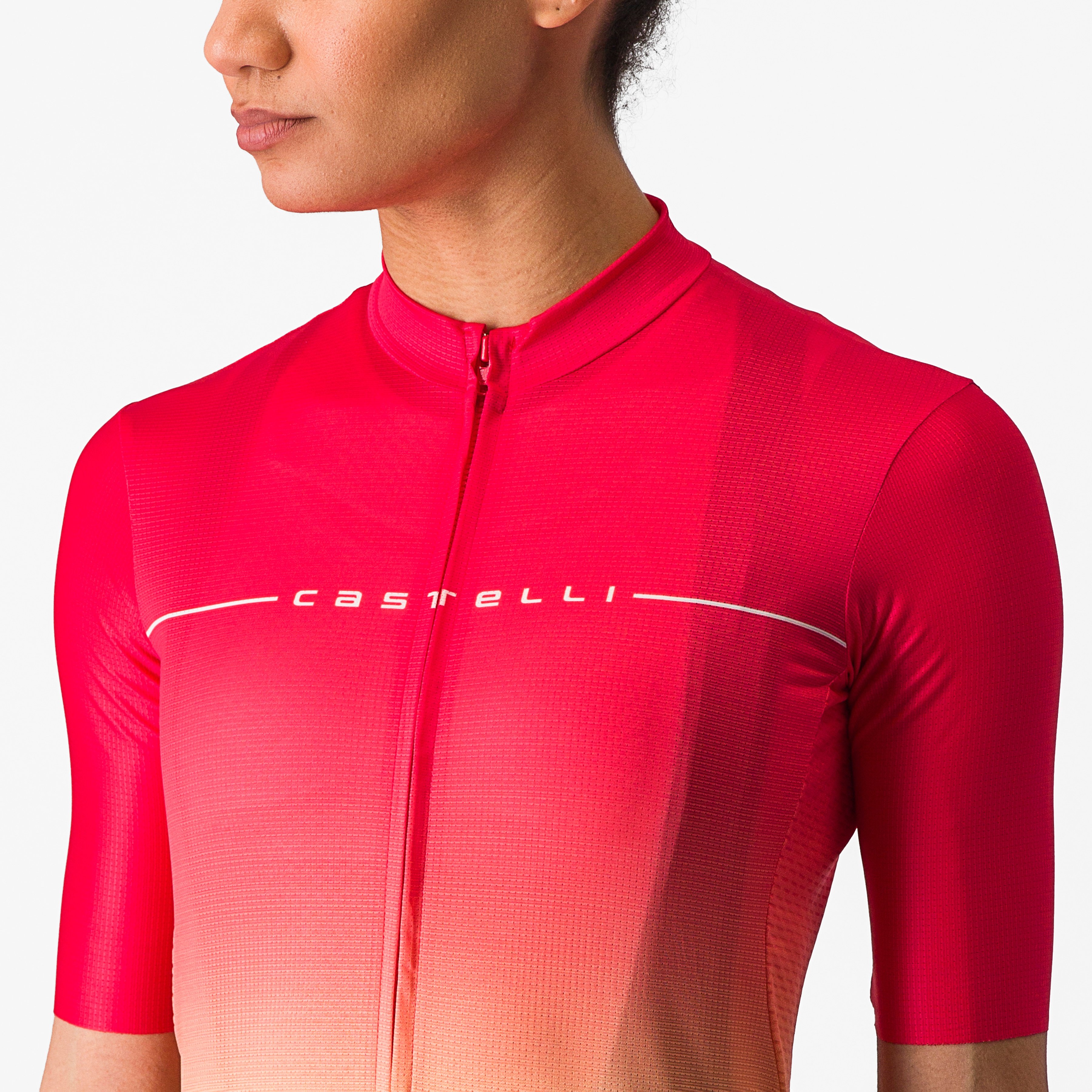 Salita jersey - hibiscus/soft orange-white - castelli