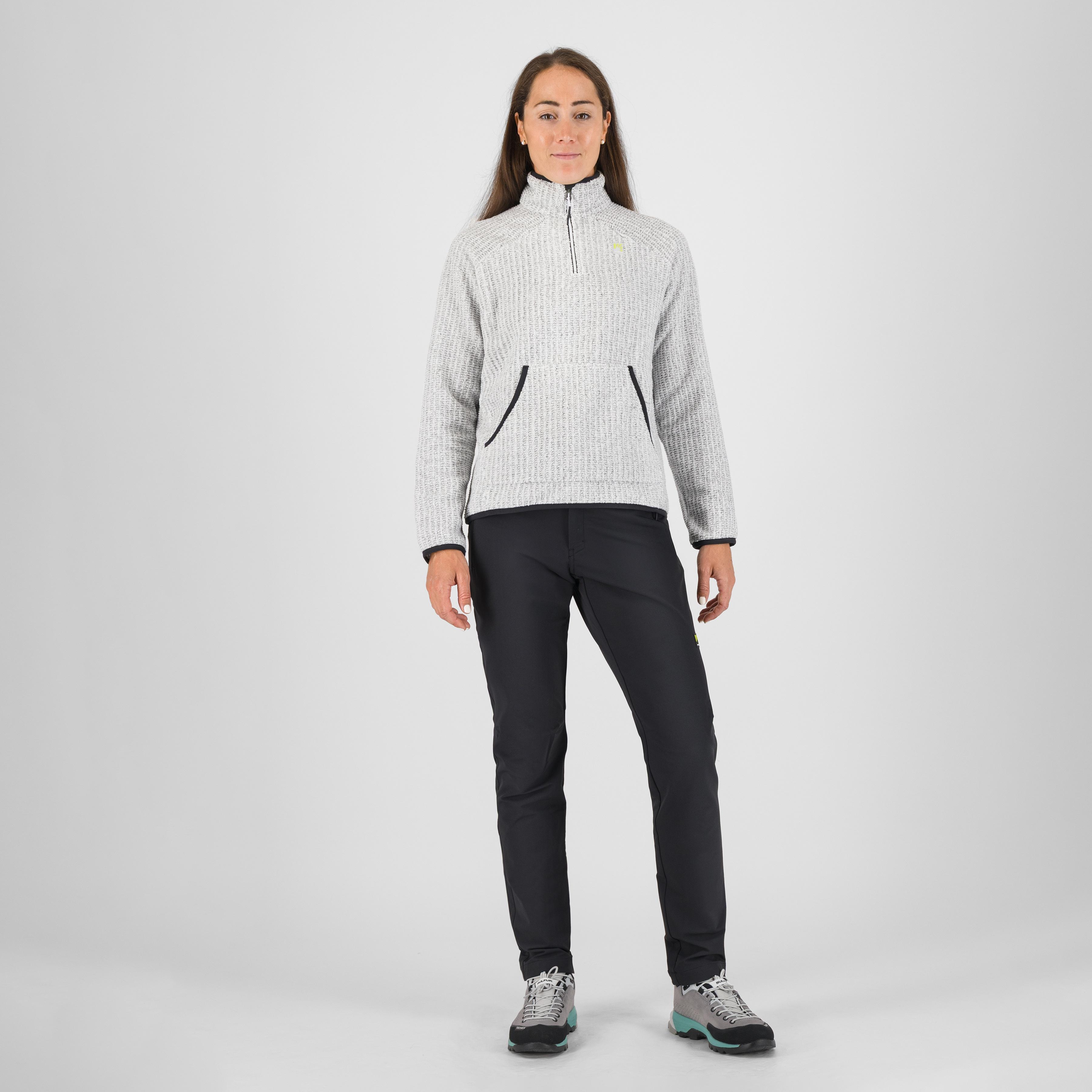 Rocchetta half zip w fleece - bright white - karpos