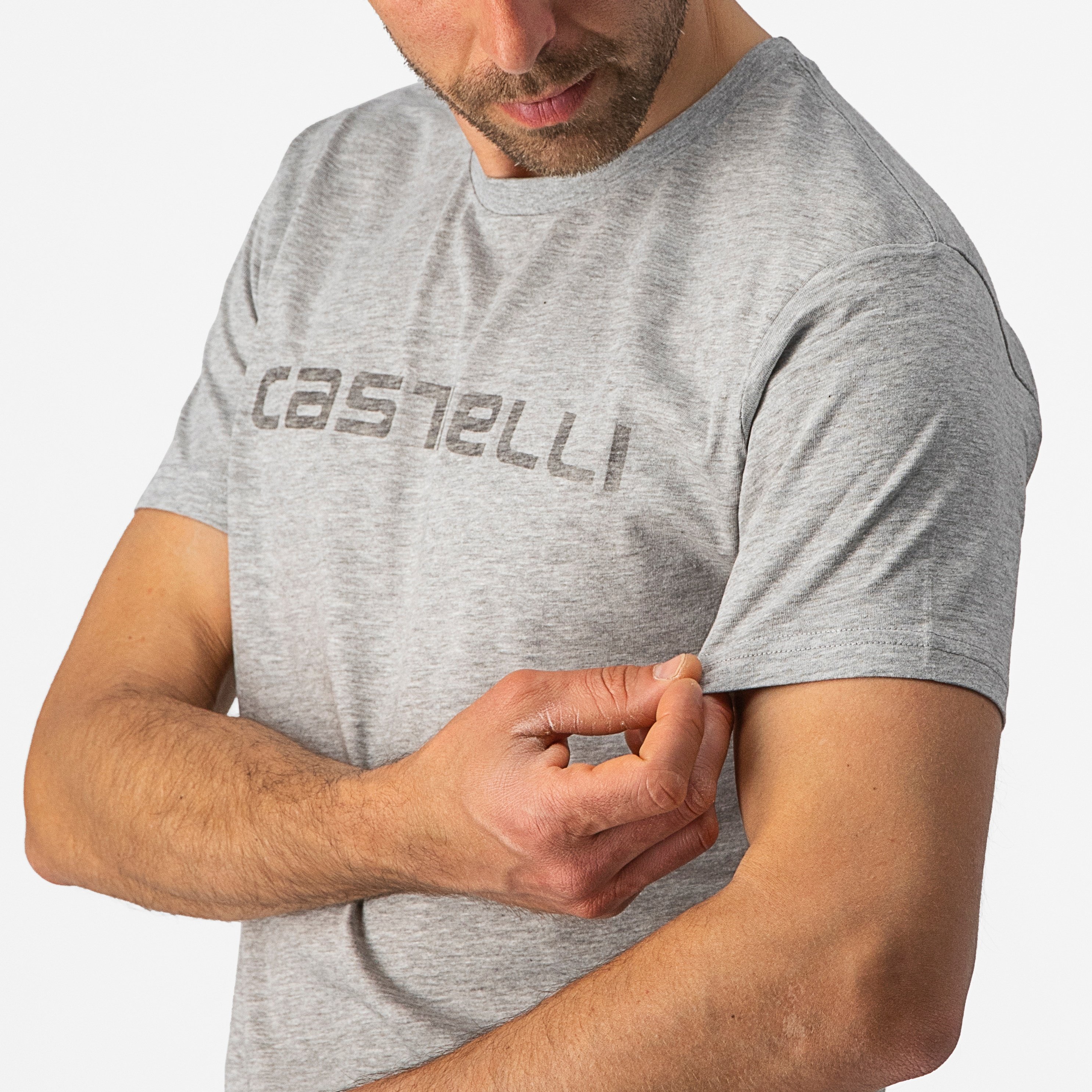 Sprinter tee - melange light gray - castelli