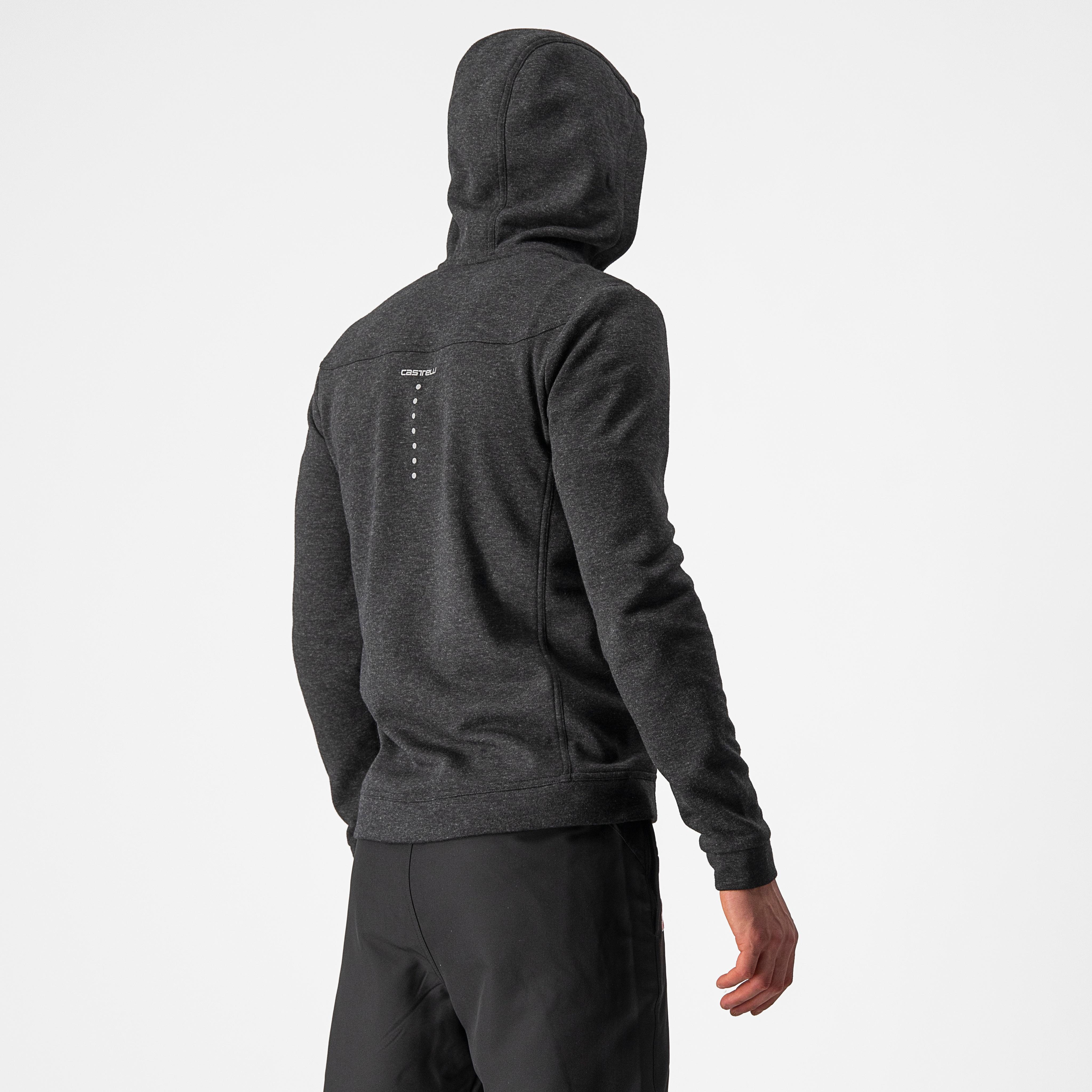 Milano full zip fleece - melange light black - castelli