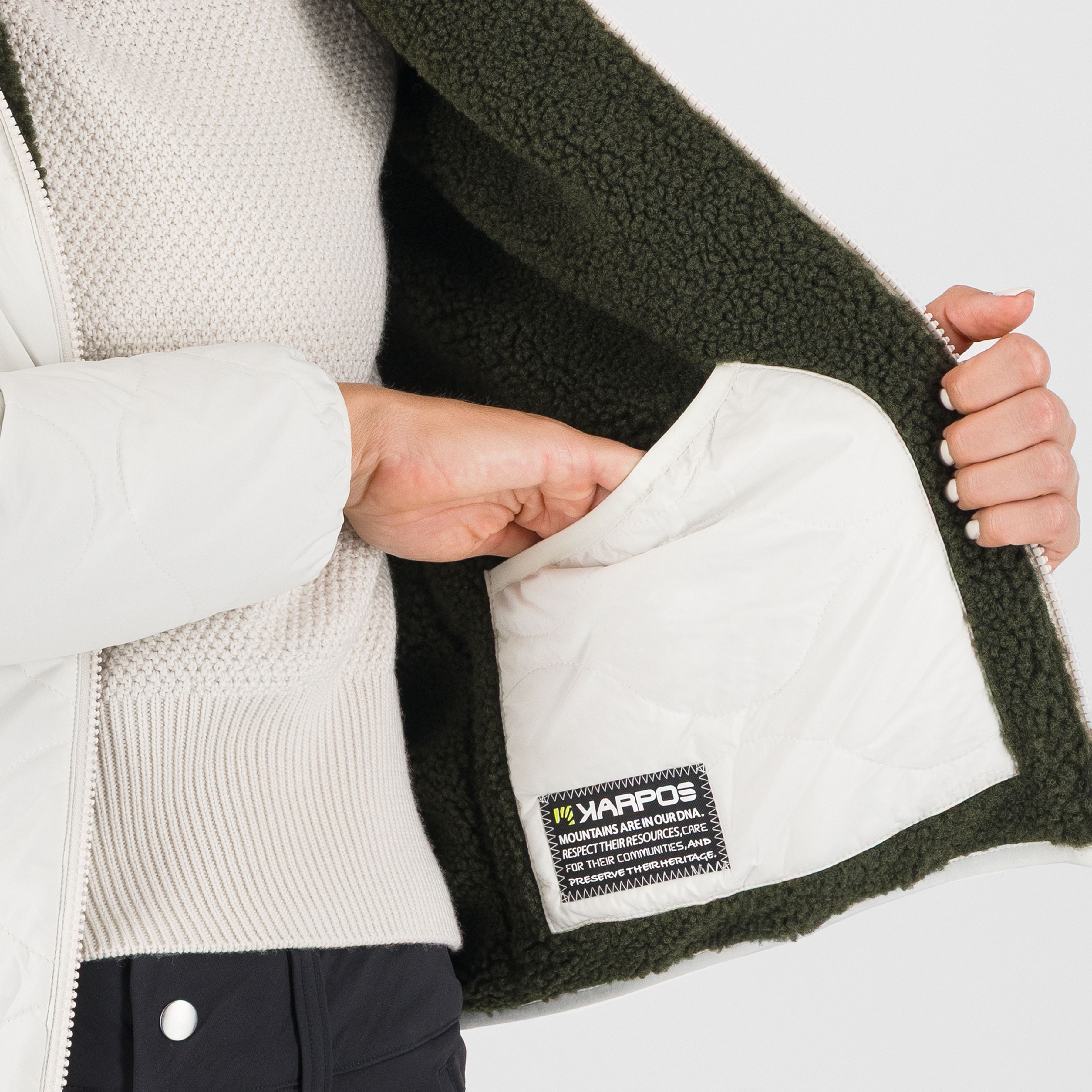Sennes w jacket - vaporous gray/four leafe - karpos
