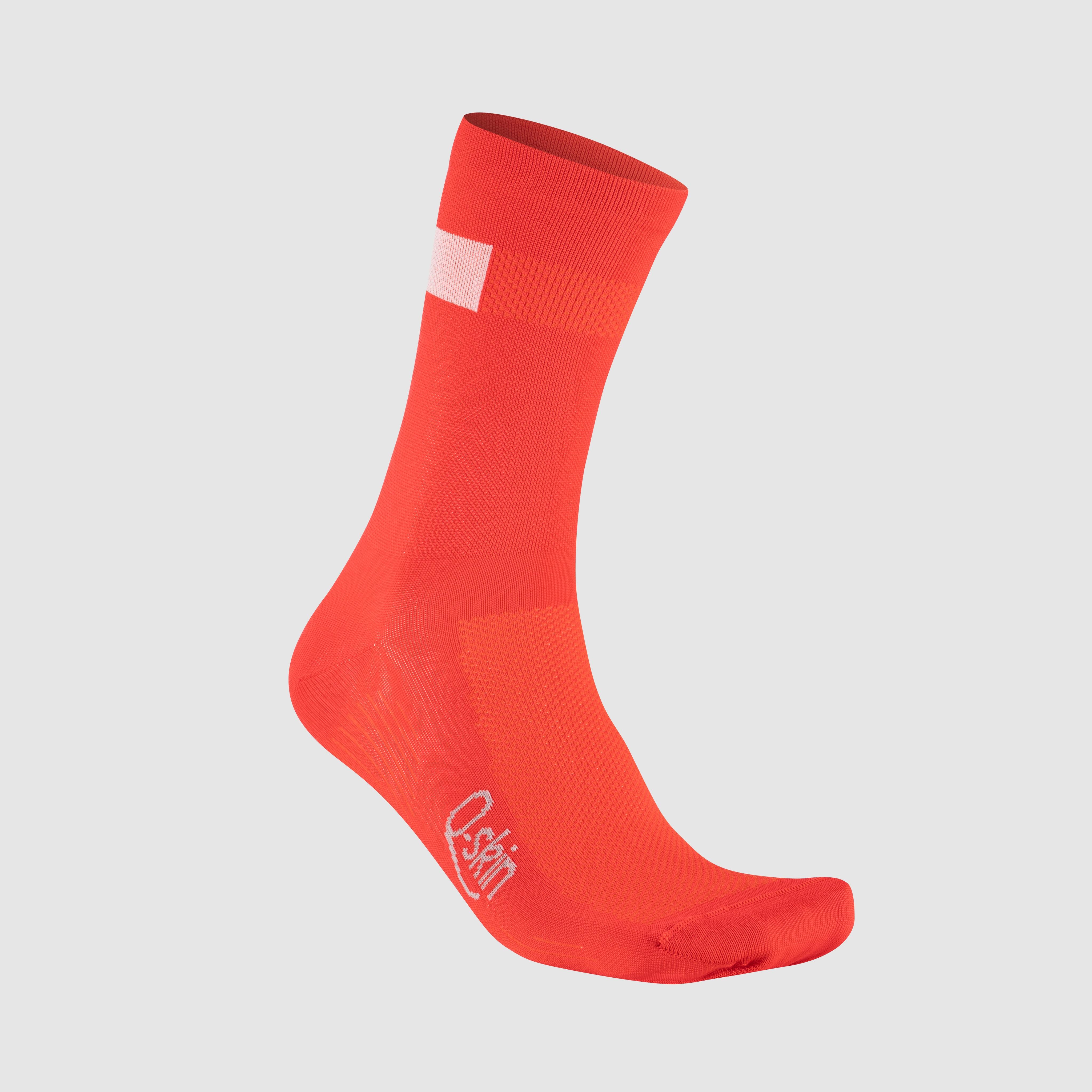 Snap w socks - pompelmo white - sportful