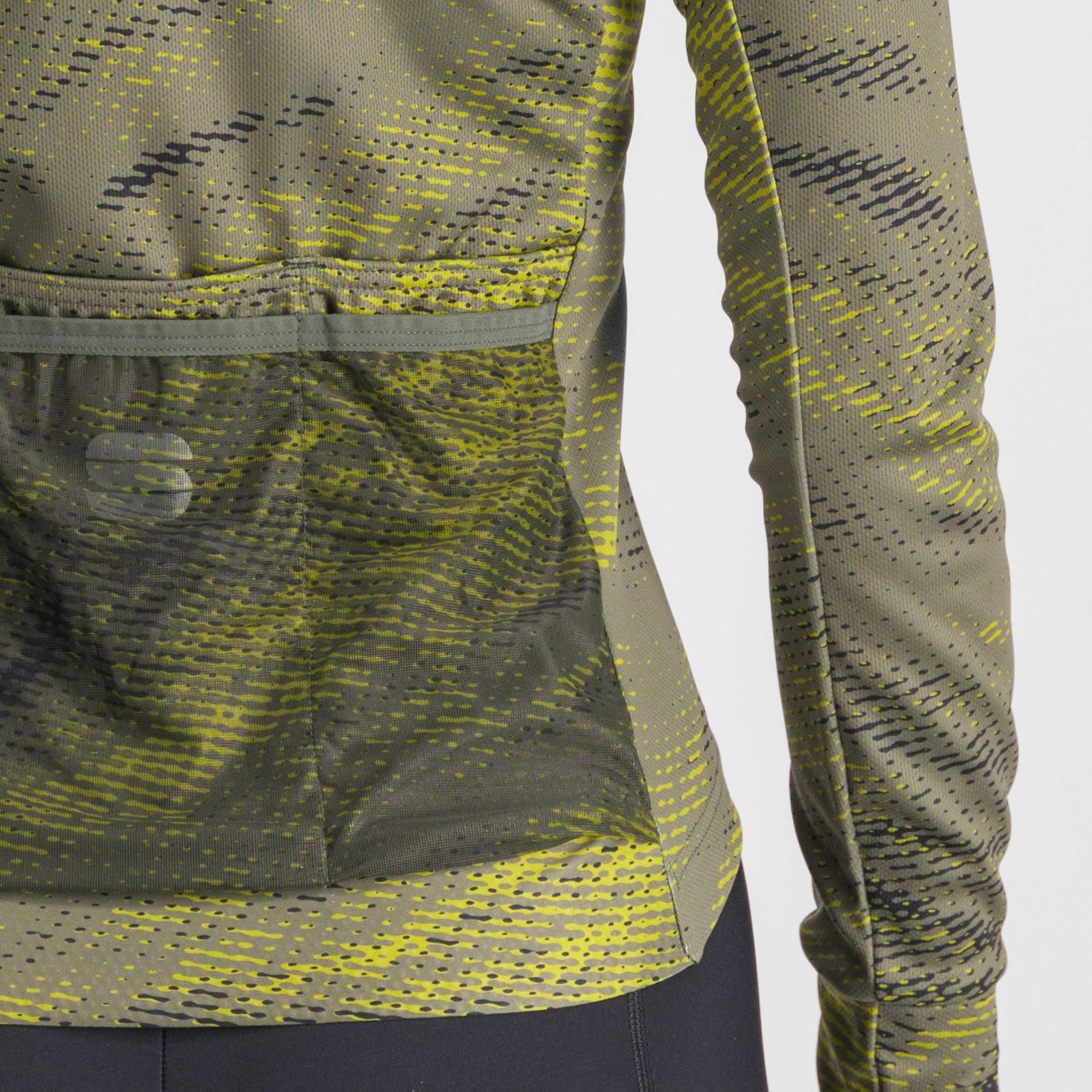 Cliff supergiara w thermal jersey - beetle guacamole black - sportful