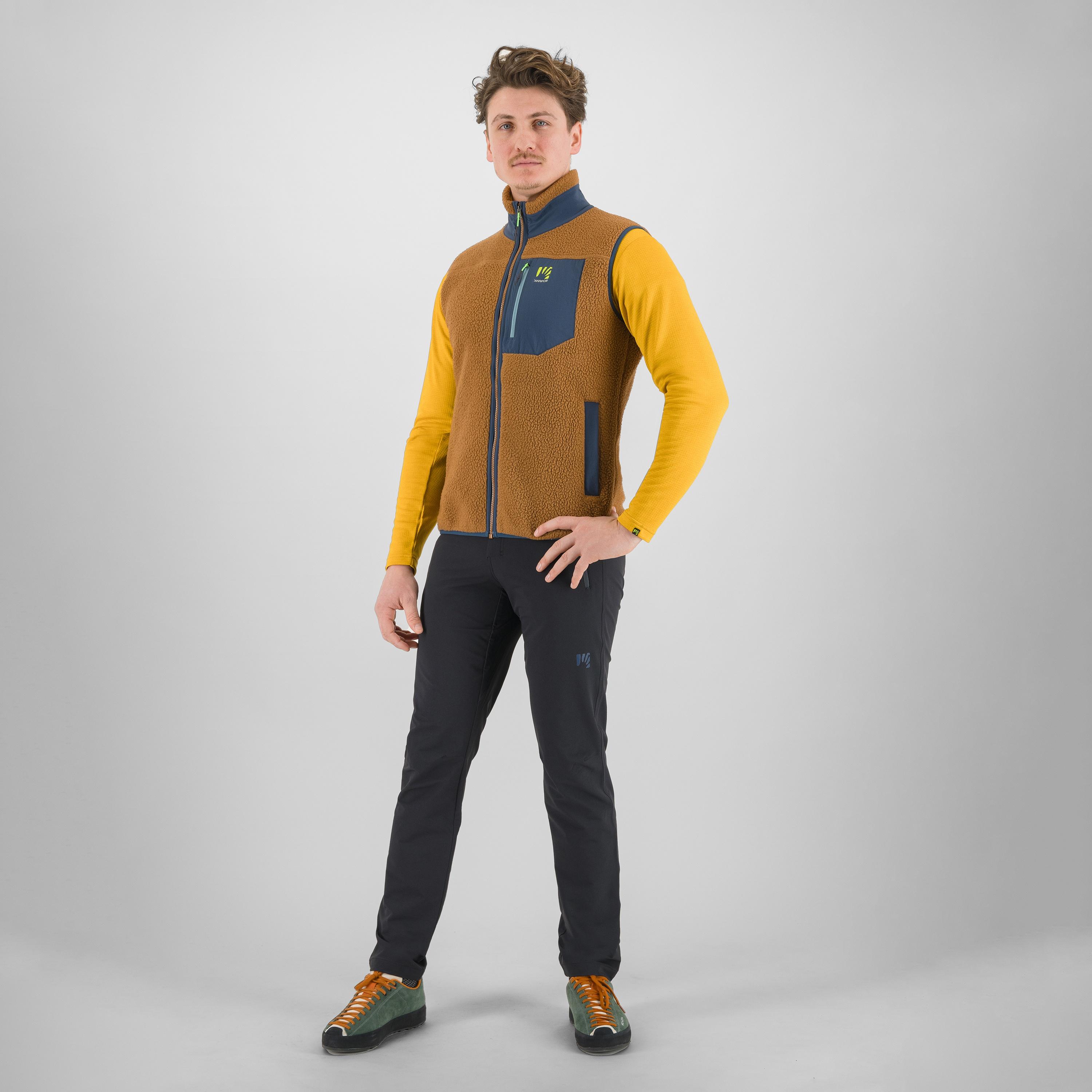 Moiazza retrò fleece vest - nuthatch/midnight - karpos