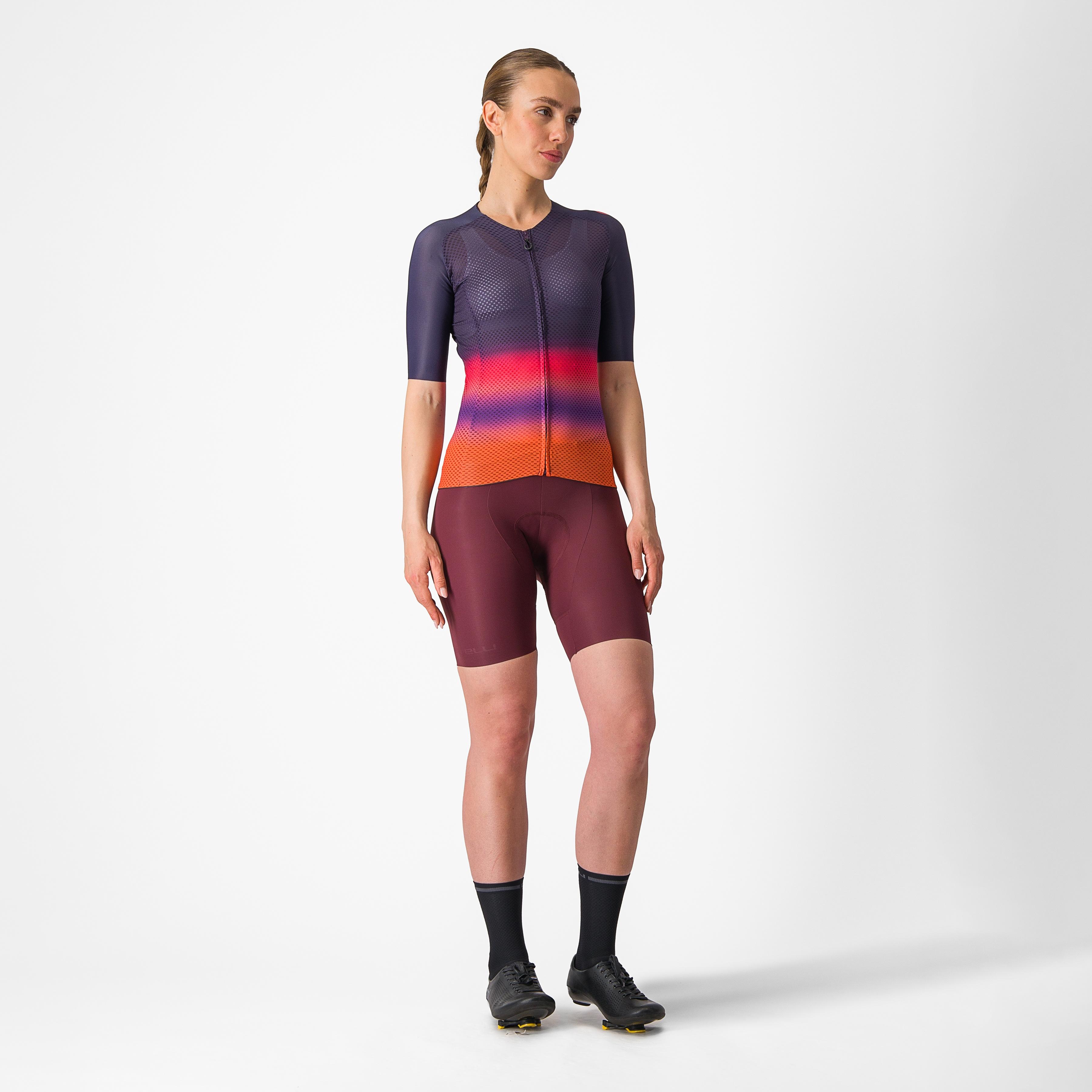 Climber's 4.0 w jersey - night shade/pink-orange - castelli