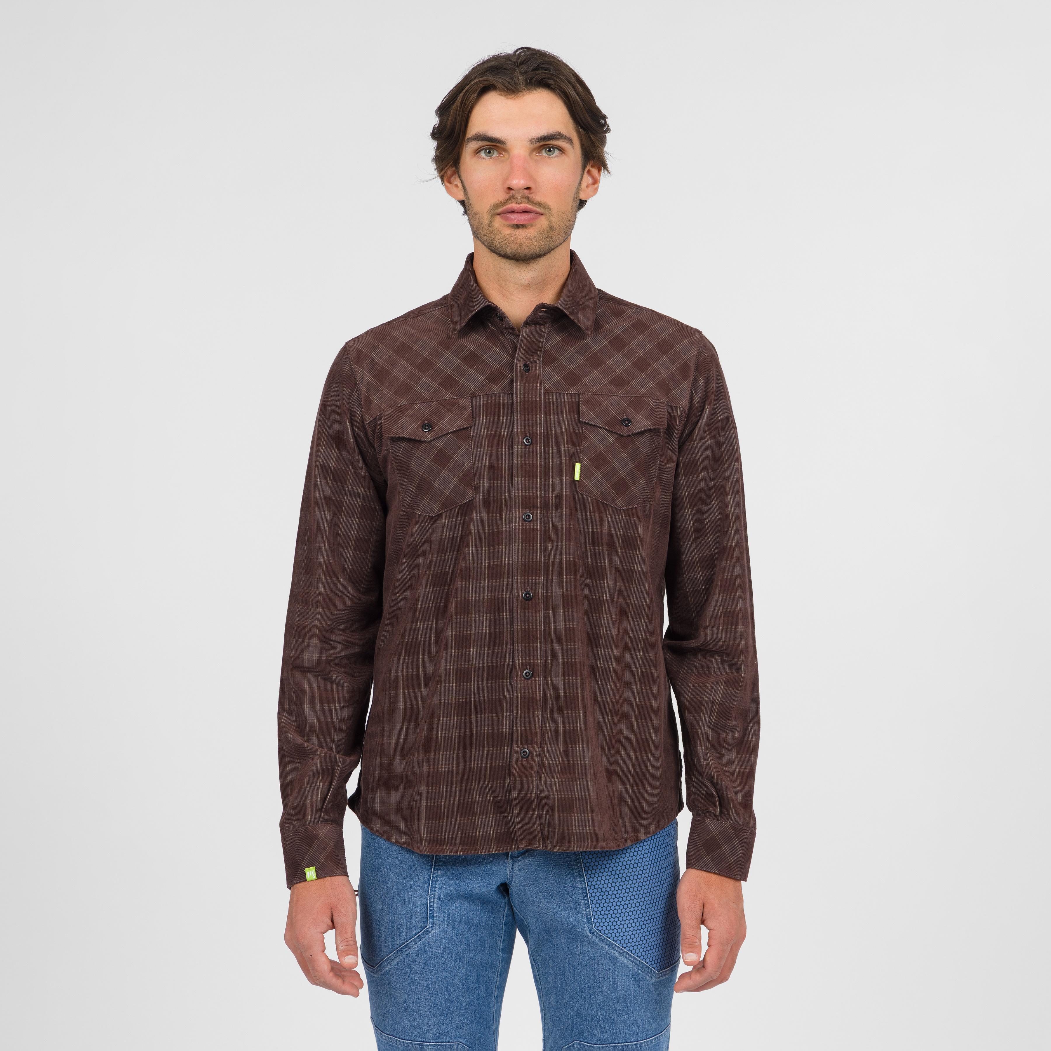 Martora velvet shirt - gianduia brown/smoked - karpos