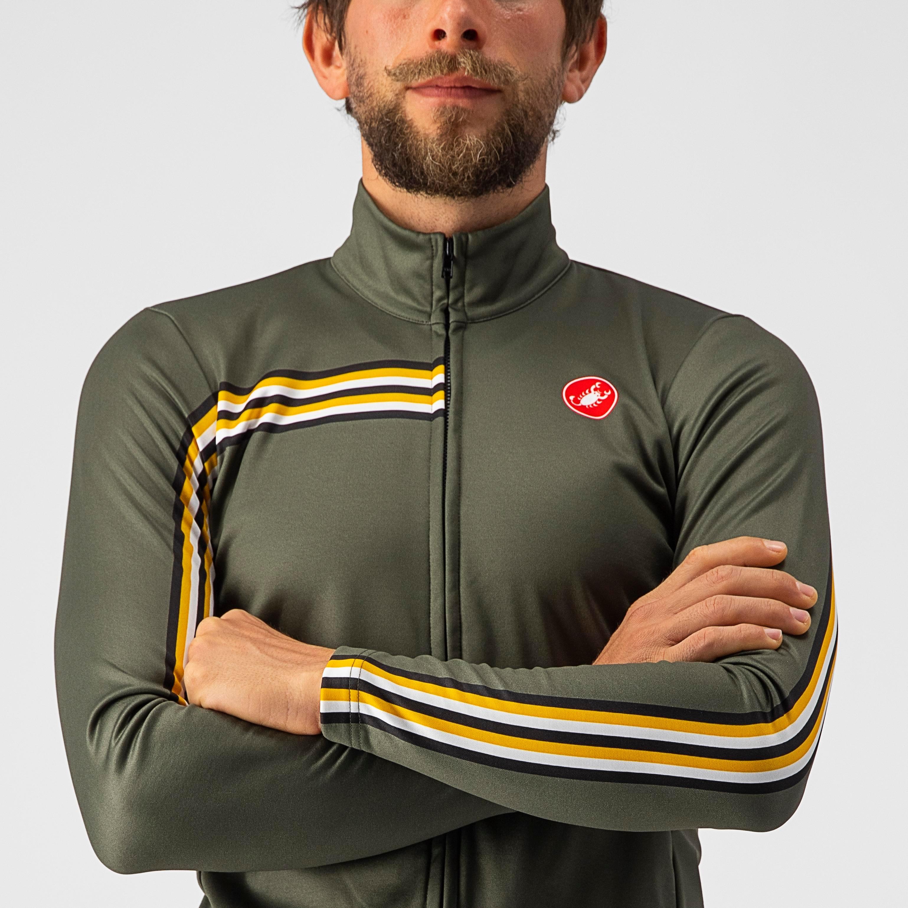 Unlimited thermal jersey - military green/goldenrod - castelli