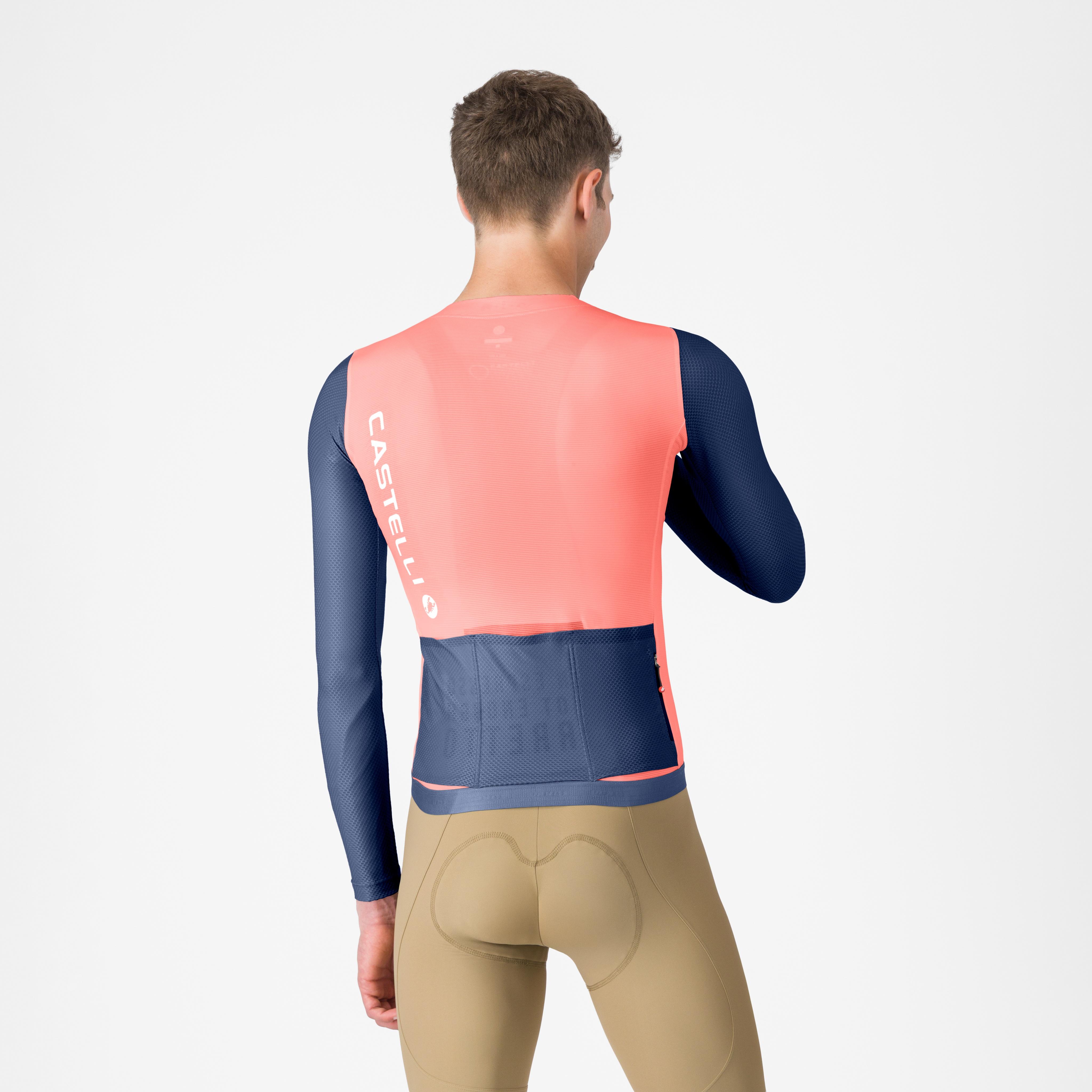 Corretto ls jersey - brilliant pink/ belgian blue-w - castelli