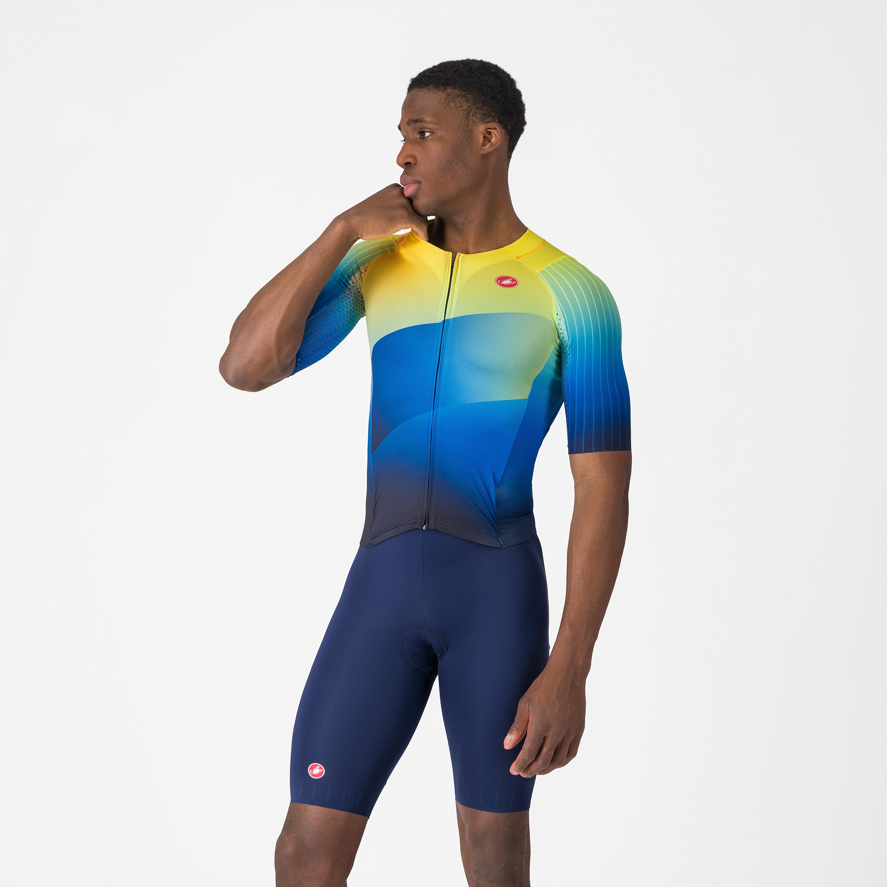 Free sanremo 3 suit short sleeve - belgian blue/multicolor vivid - castelli