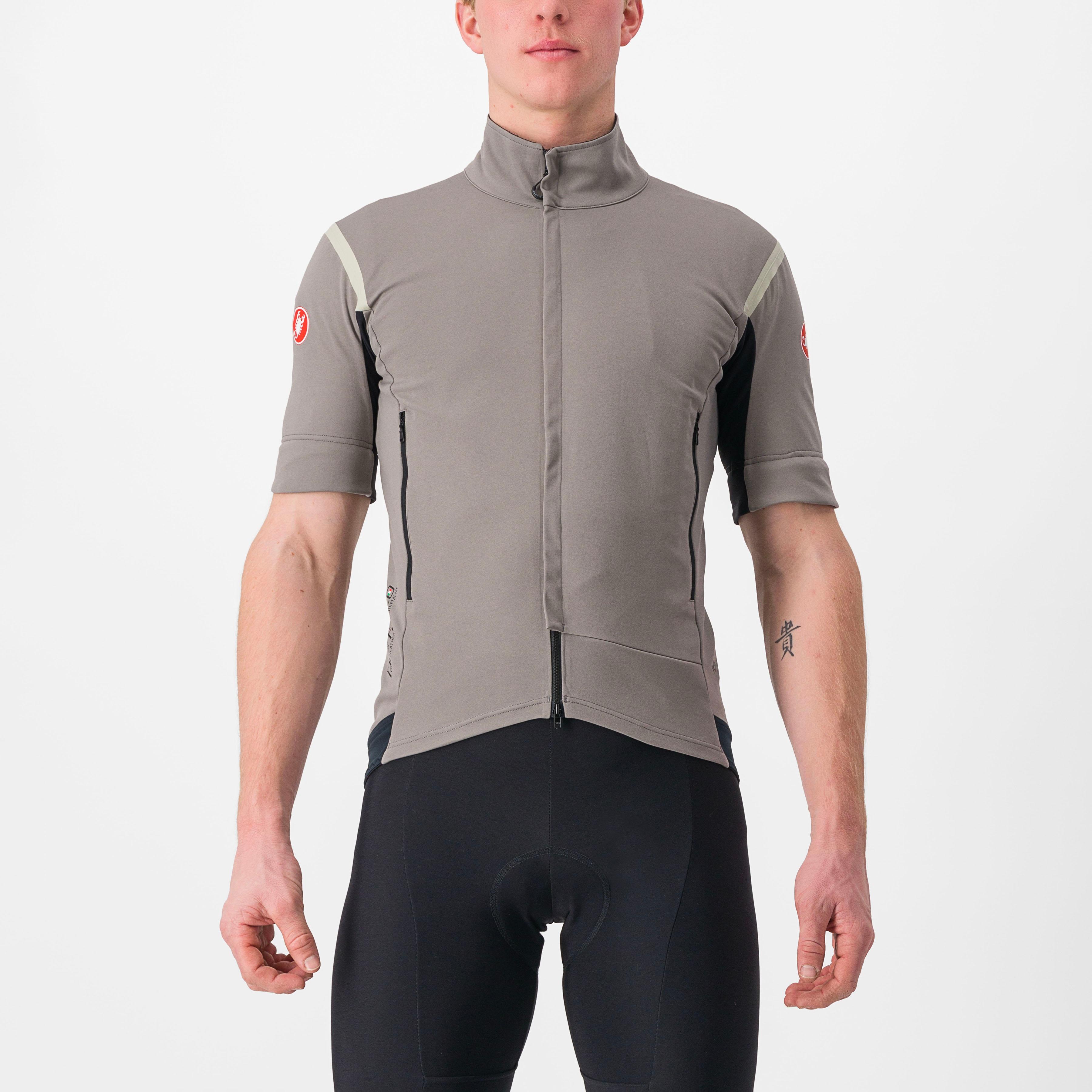 Perfetto ros 2 convertible jacket - nickel gray/travertine gray - castelli