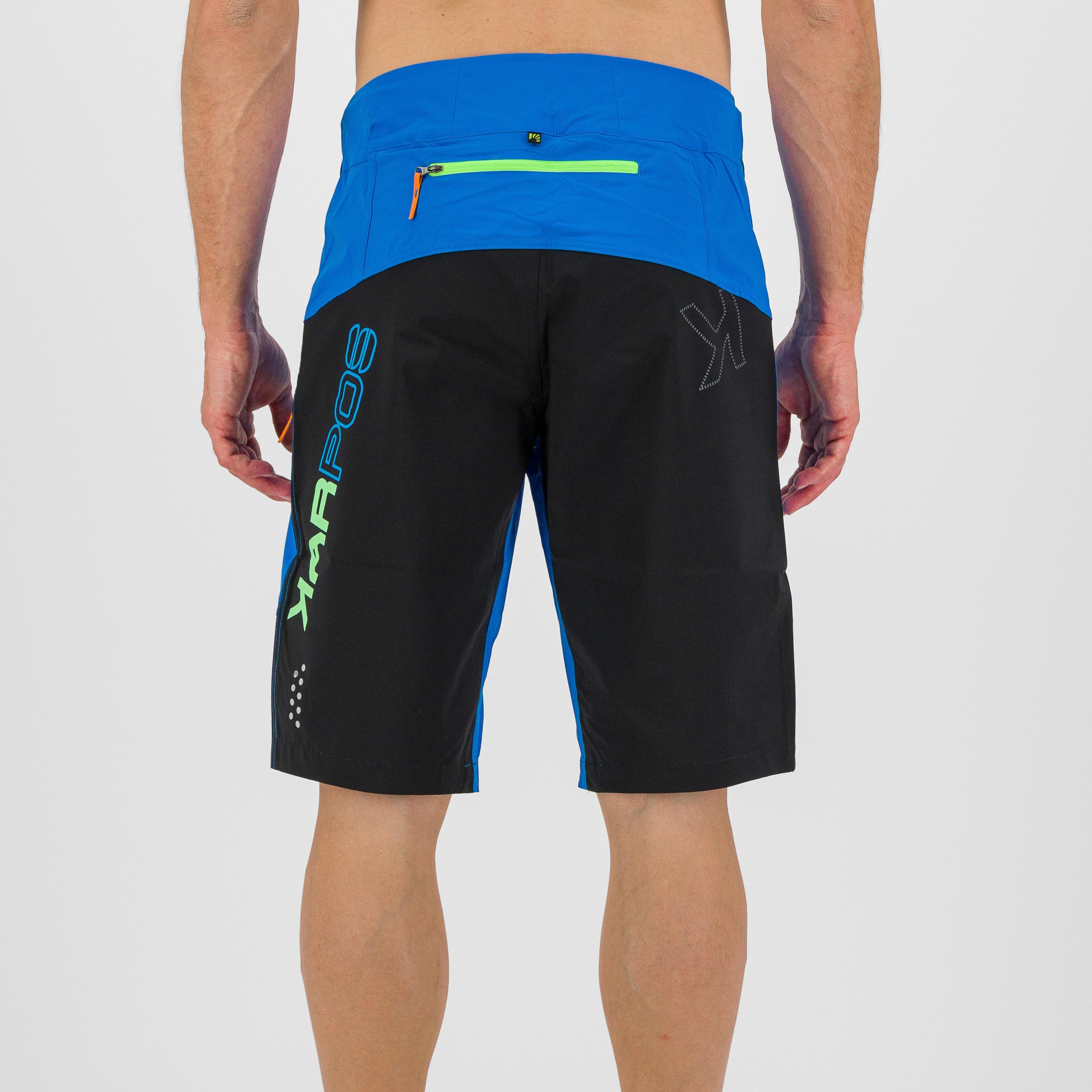 Rapid  baggy short - indigo b./black/green fluo - karpos