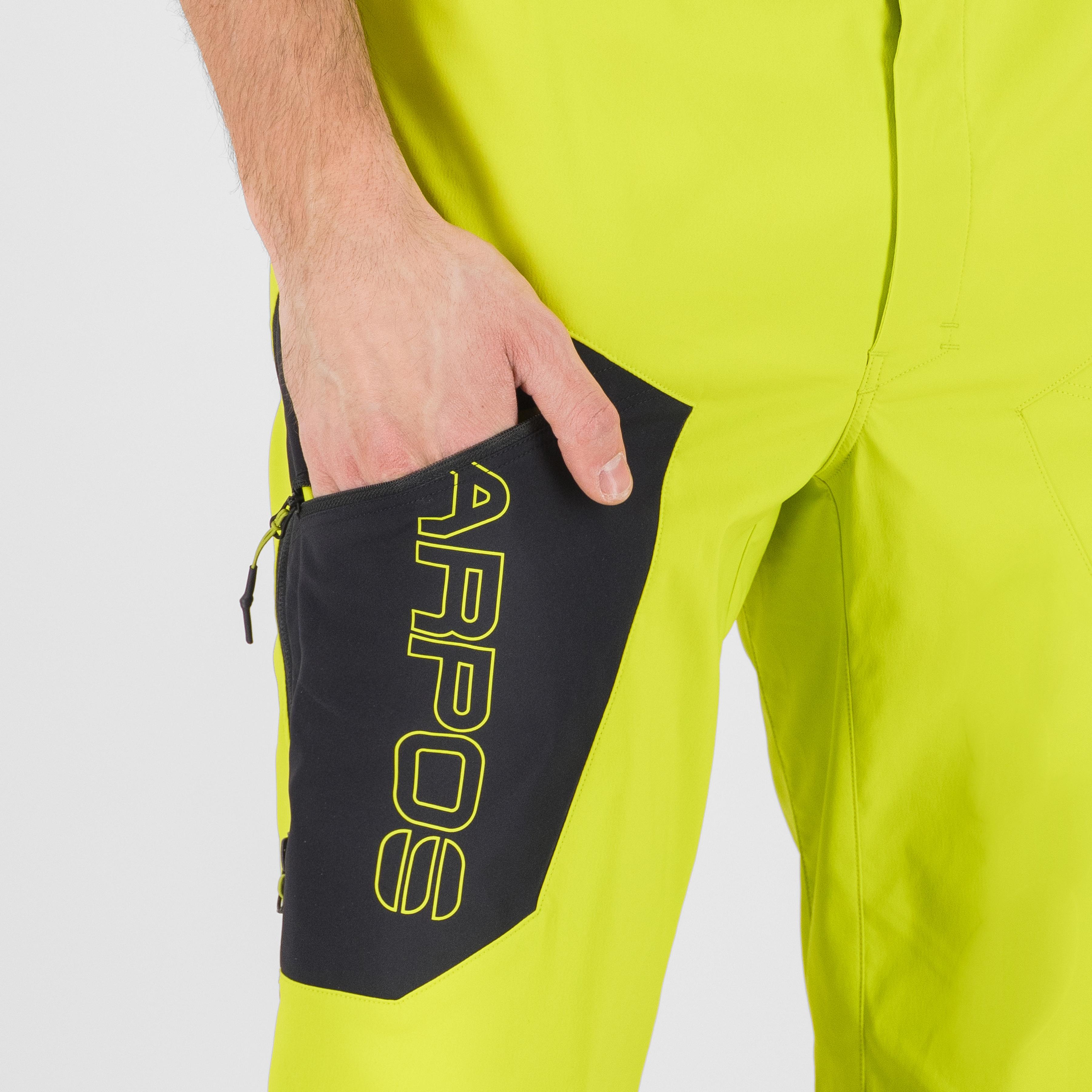 Pizzo bianco pants - acid lime/black - karpos