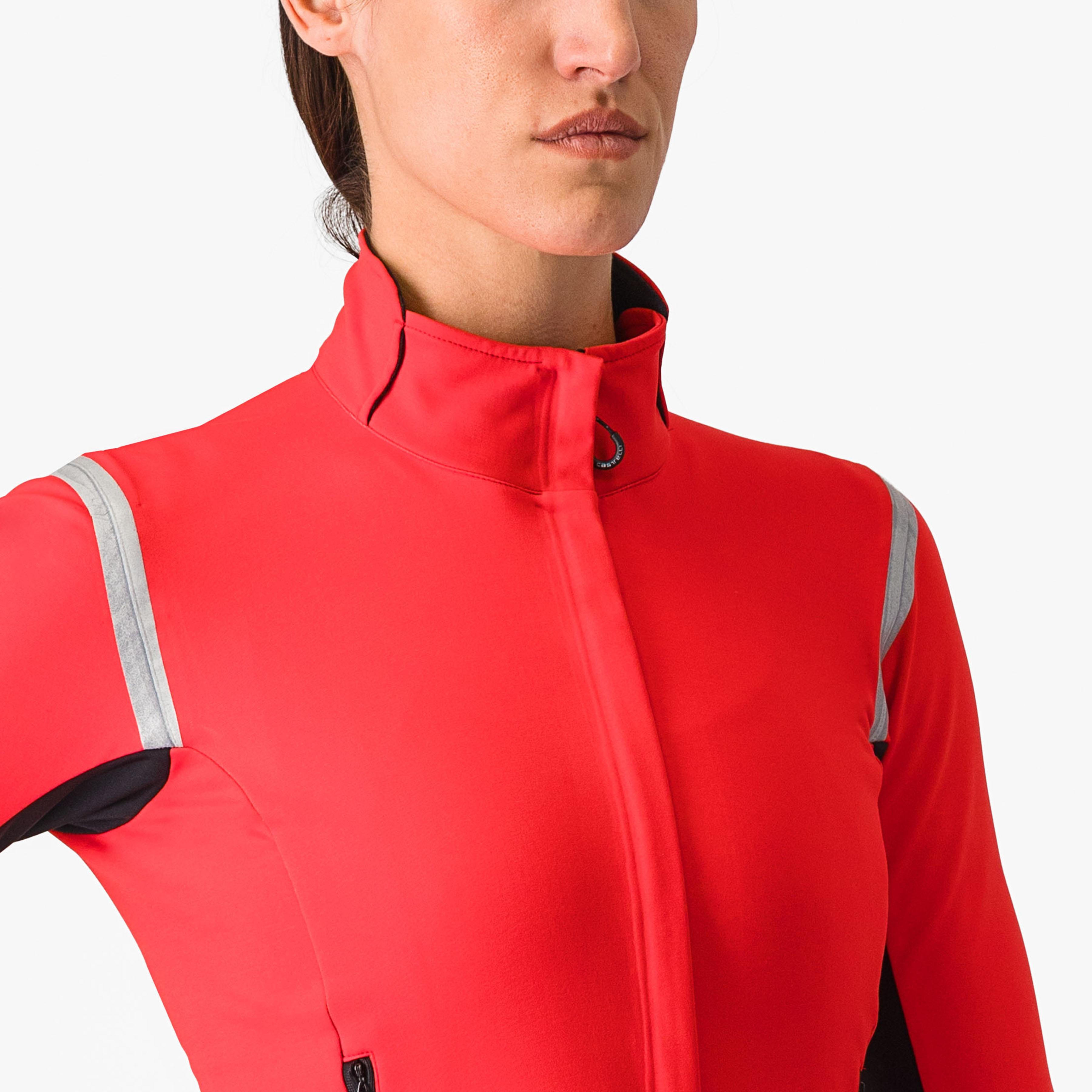 Perfetto ros 2 w jacket - hibiscus/silver reflex - castelli