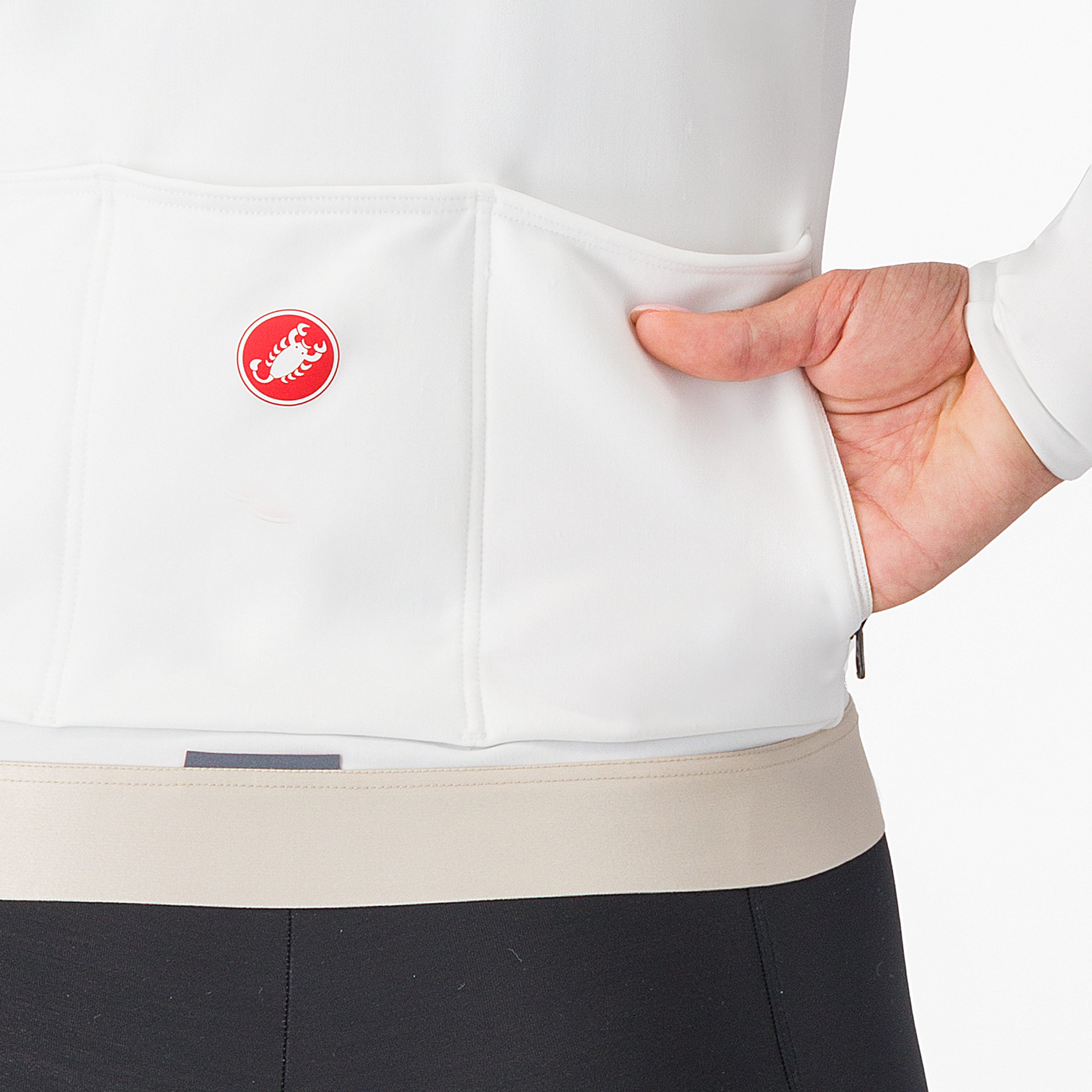 Espresso thermal w jersey - ivory/silver moon - castelli