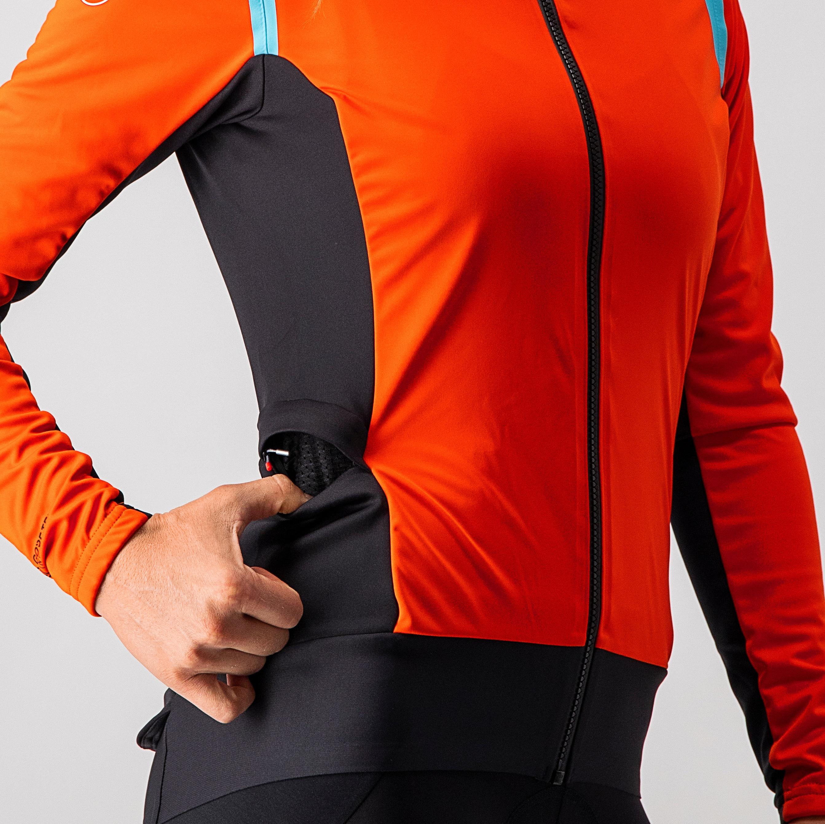 Alpha ros 2 w light jacket - fiery red/black-celeste - castelli