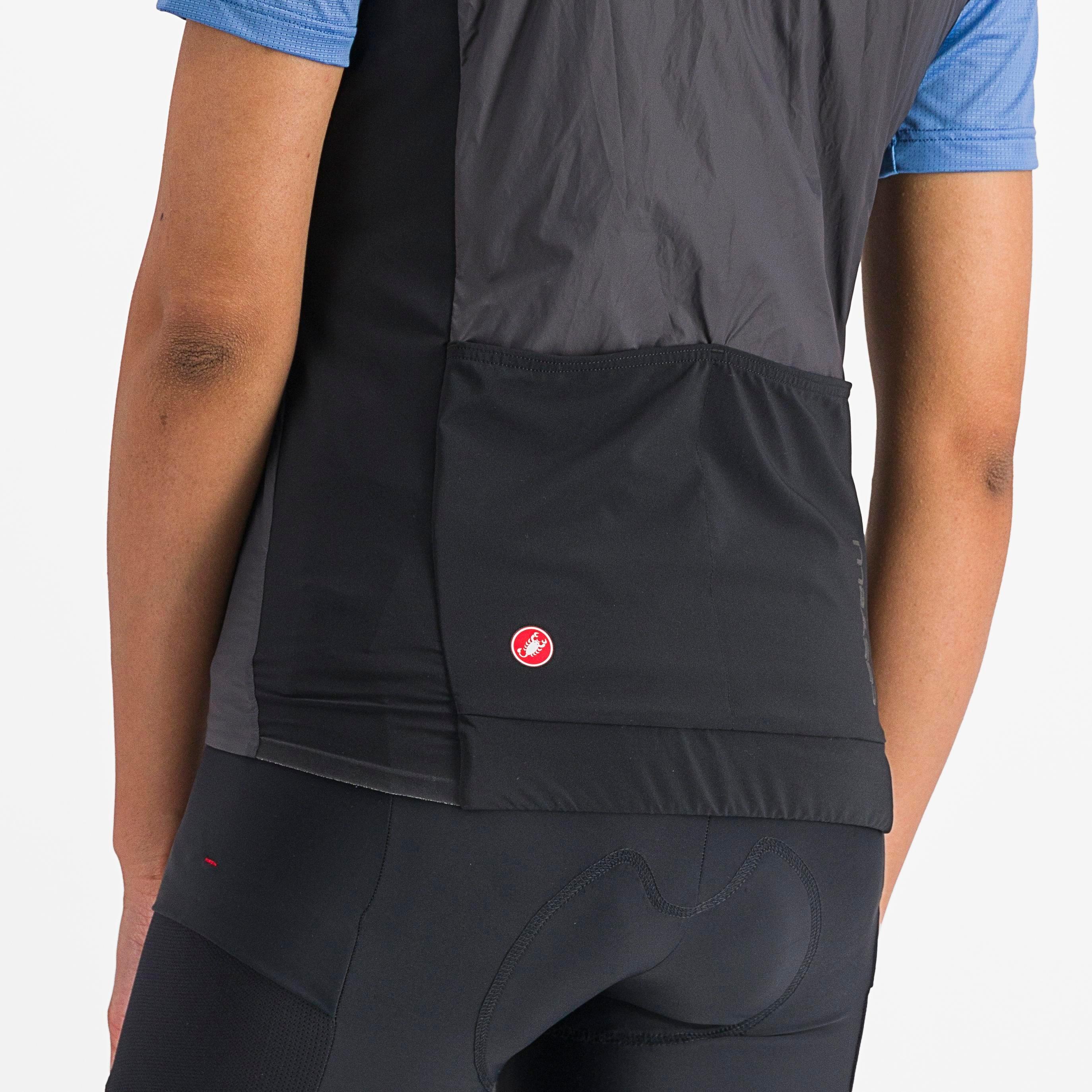 Unlimited w puffy vest - dark gray/red - castelli