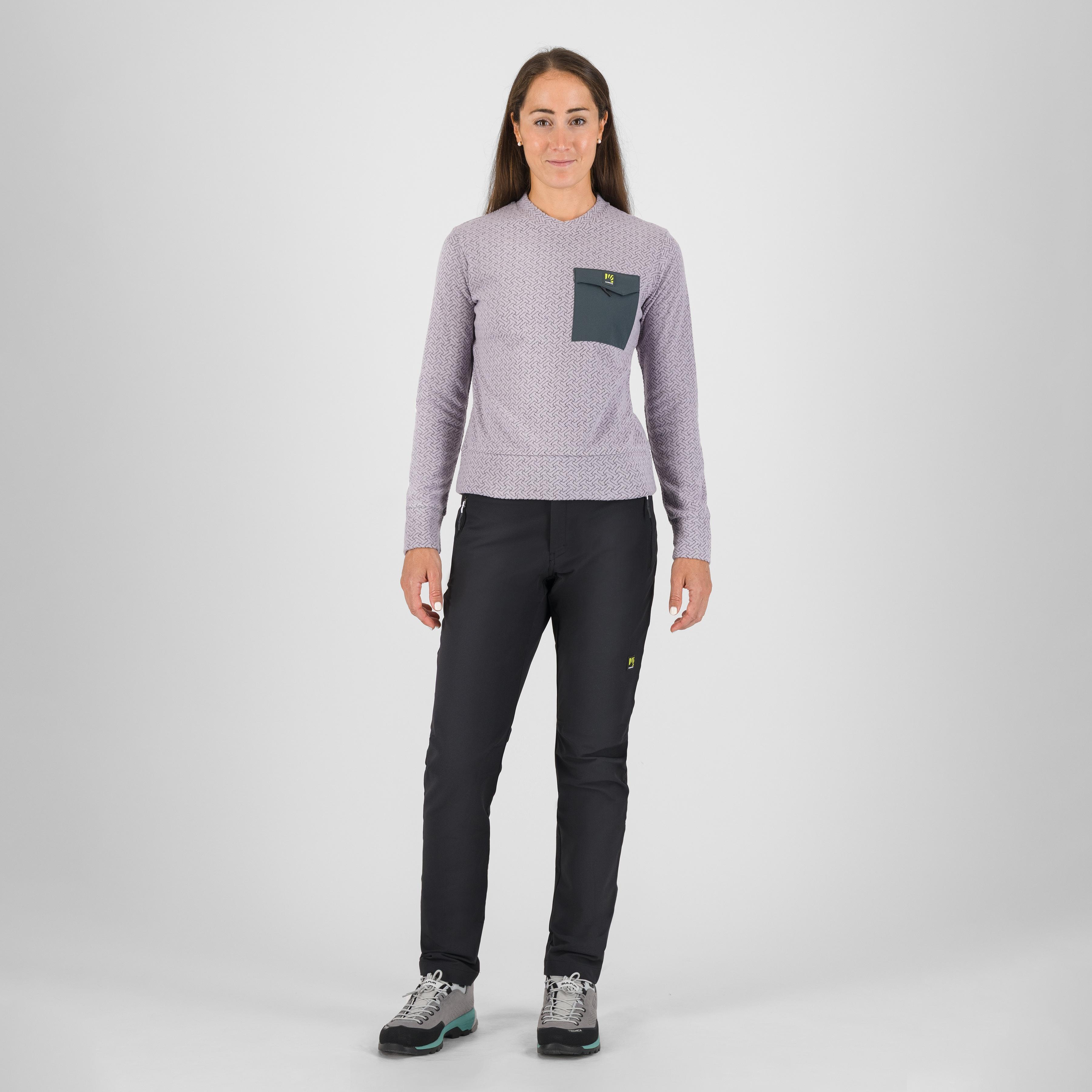 Mesdi' w crewneck fleece - lavender/woodl.gray - karpos