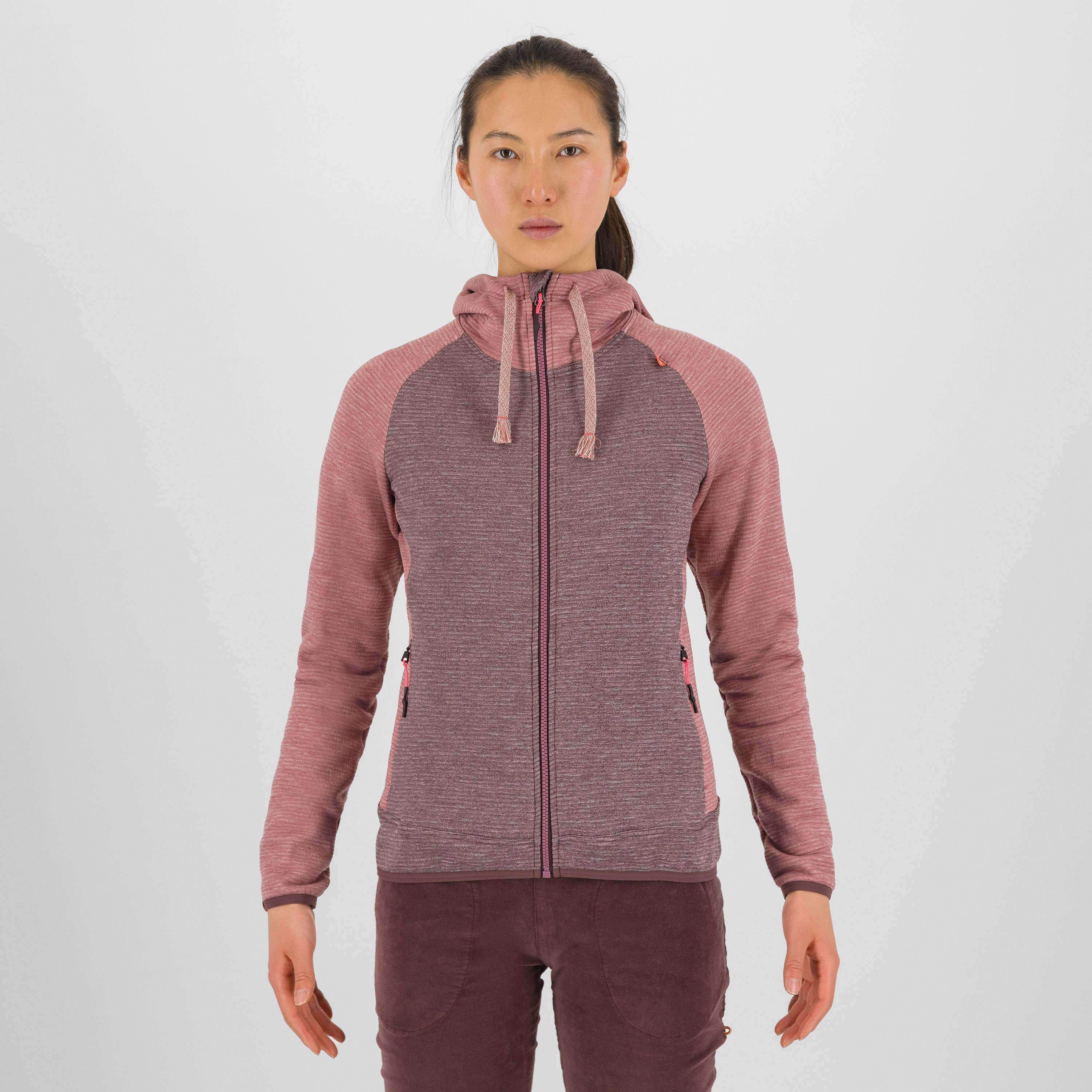 Camoscio w full zip hood - huckleberry/deco rose - karpos