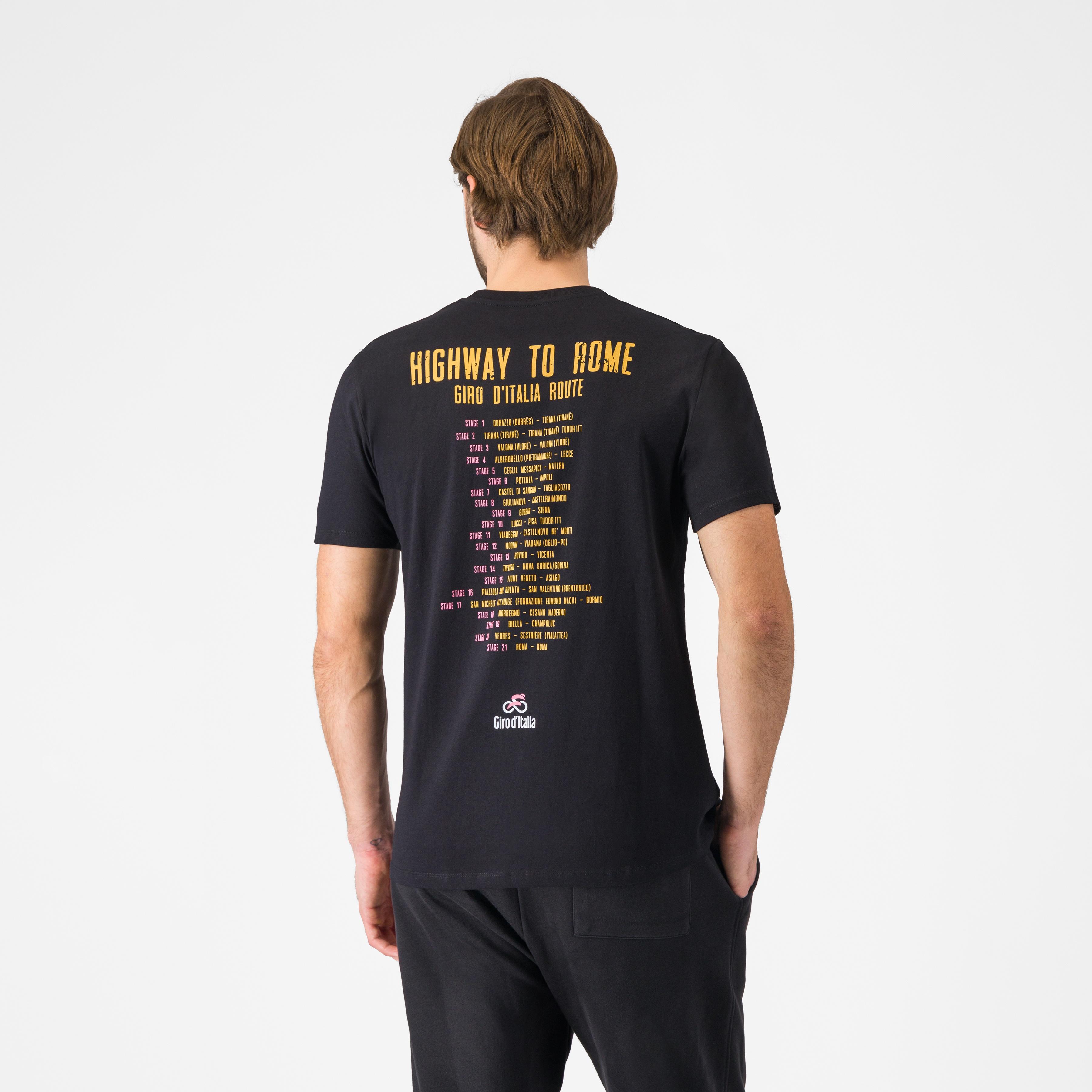 T-shirt highway to rome - nero - castelli