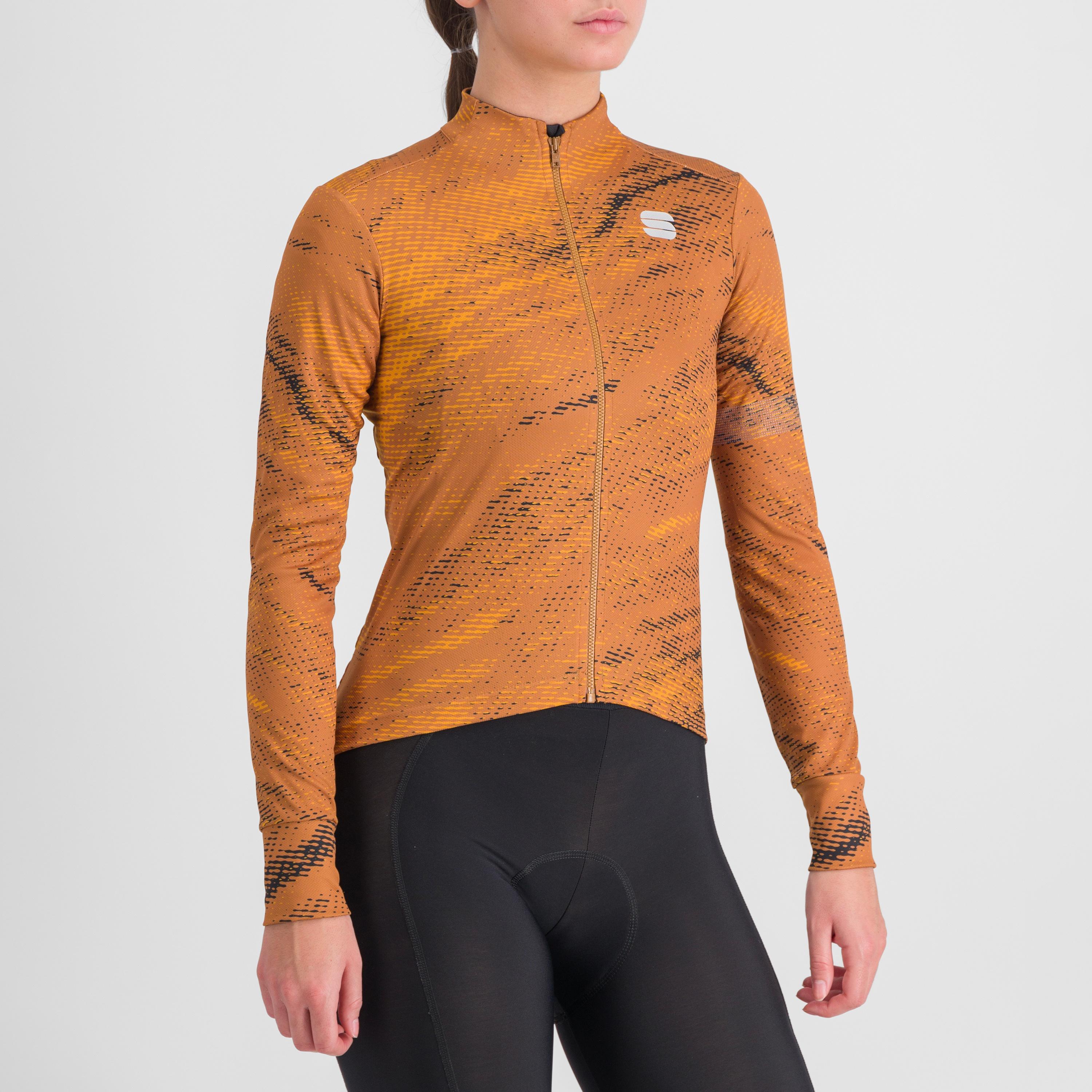 Cliff supergiara w thermal jersey - leather golden oak black - sportful