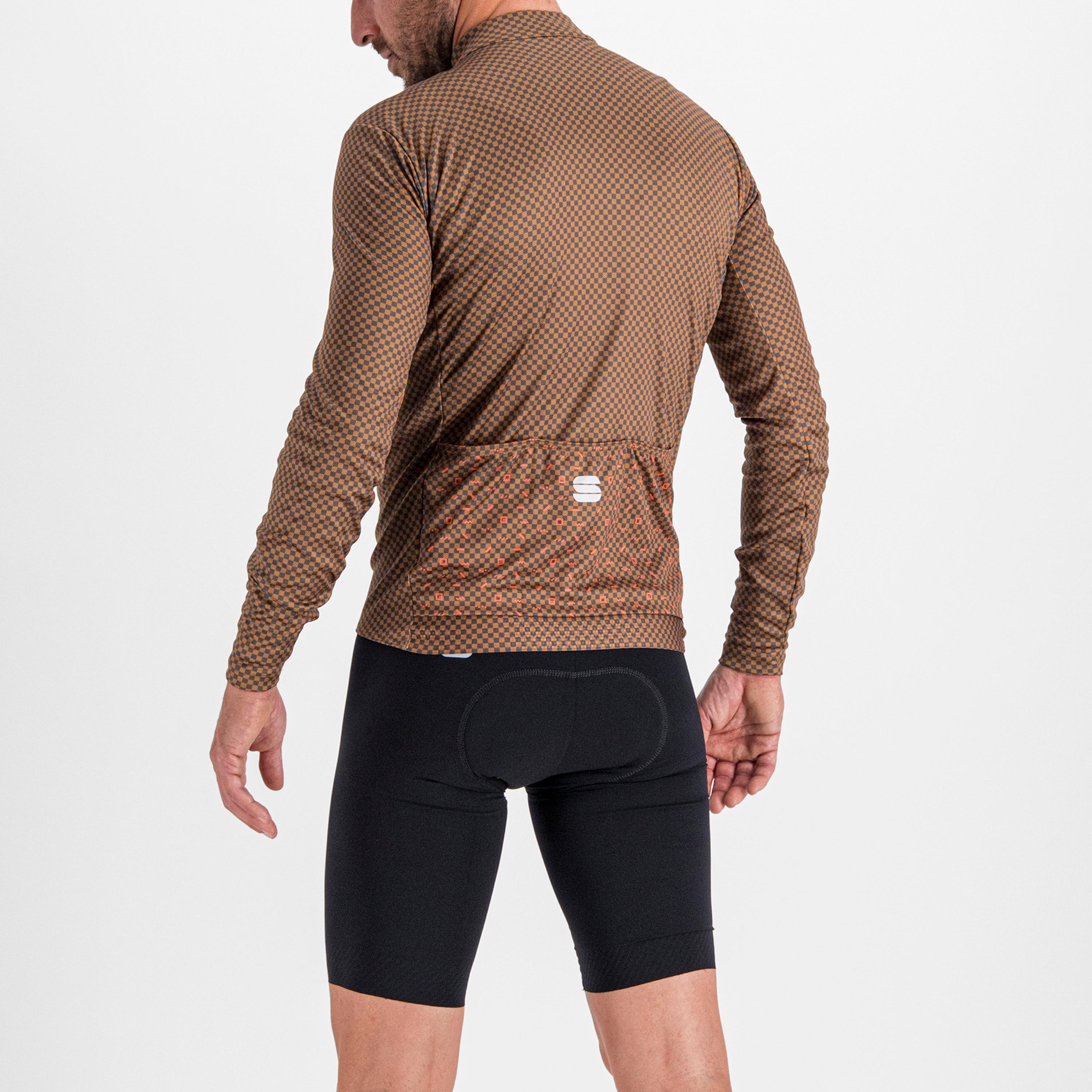 Checkmate thermal jersey - leather anthracite pompelmo - sportful