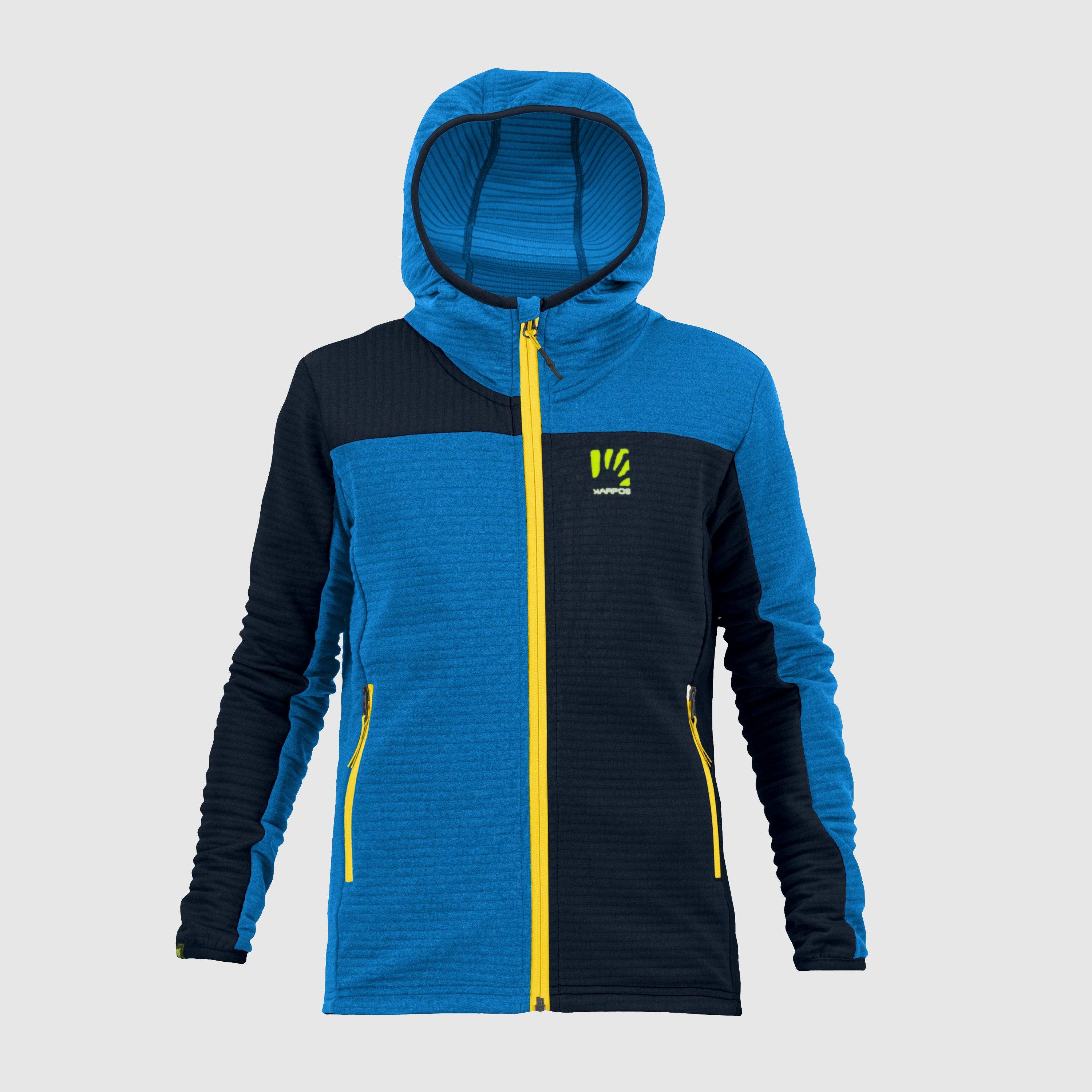Nuvolau kid full-zip hoodie - outer space/indigo bunting - karpos