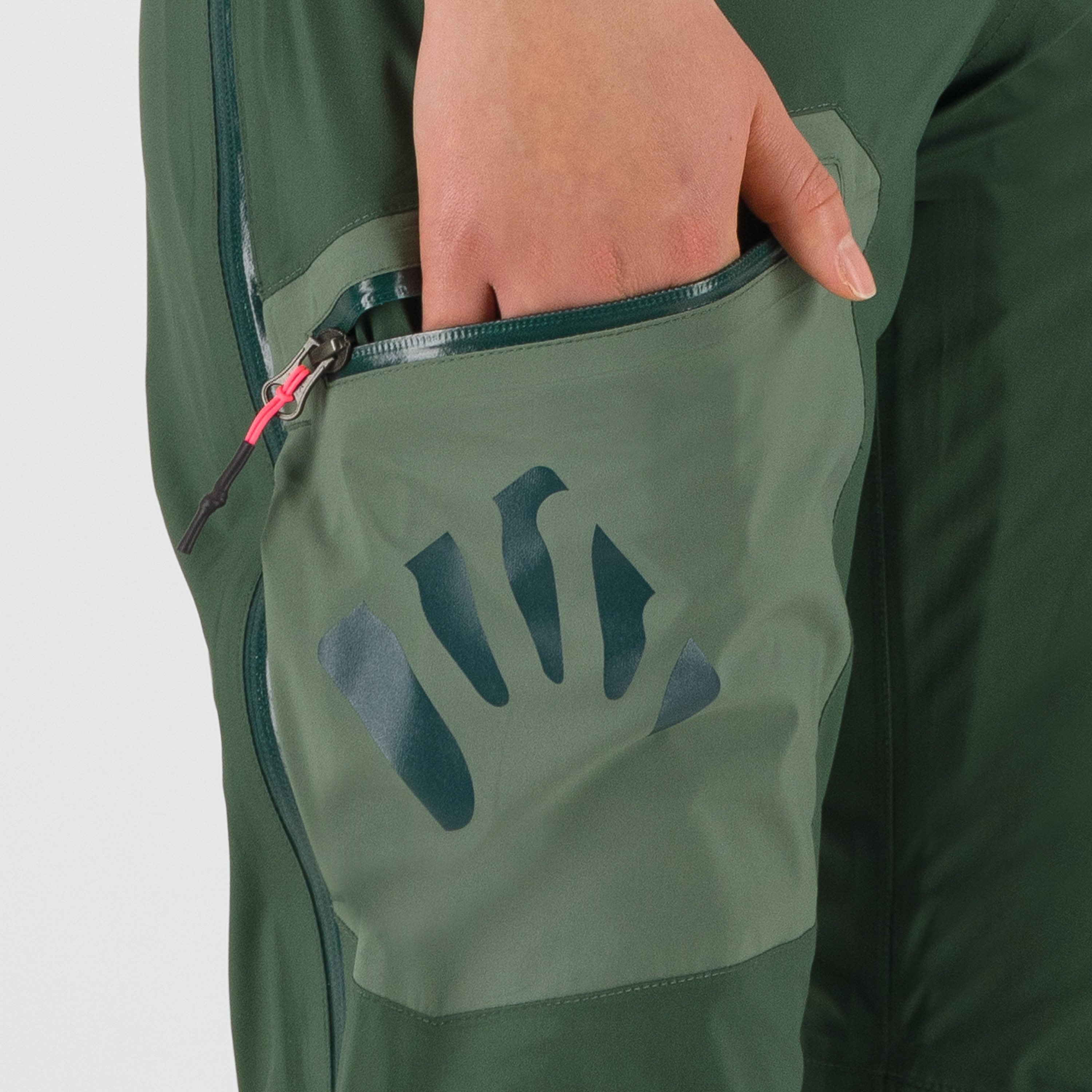 Valsesia shell w pant - jungle green/duck green - karpos