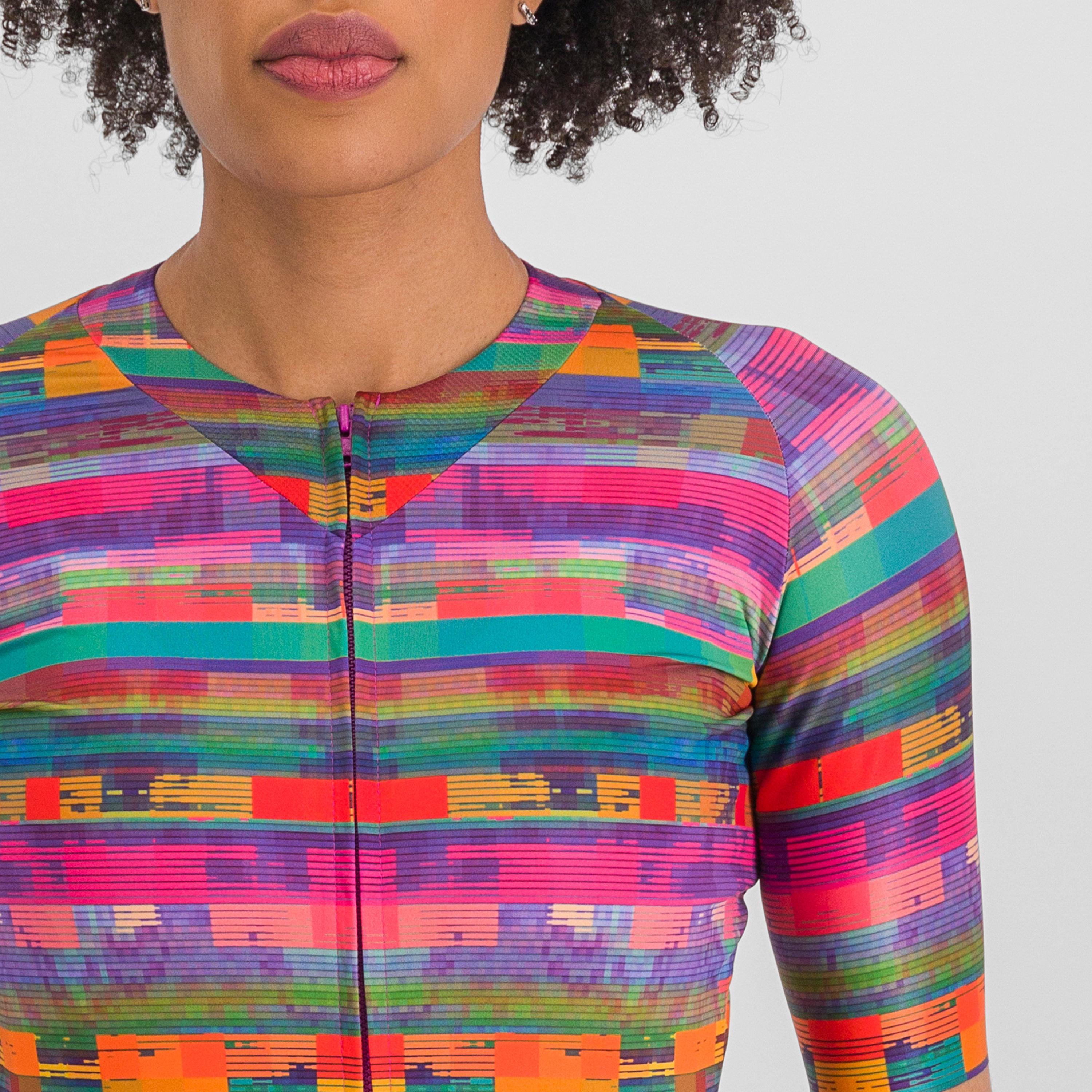 Glitch w bomber jersey - multicolor pink - sportful
