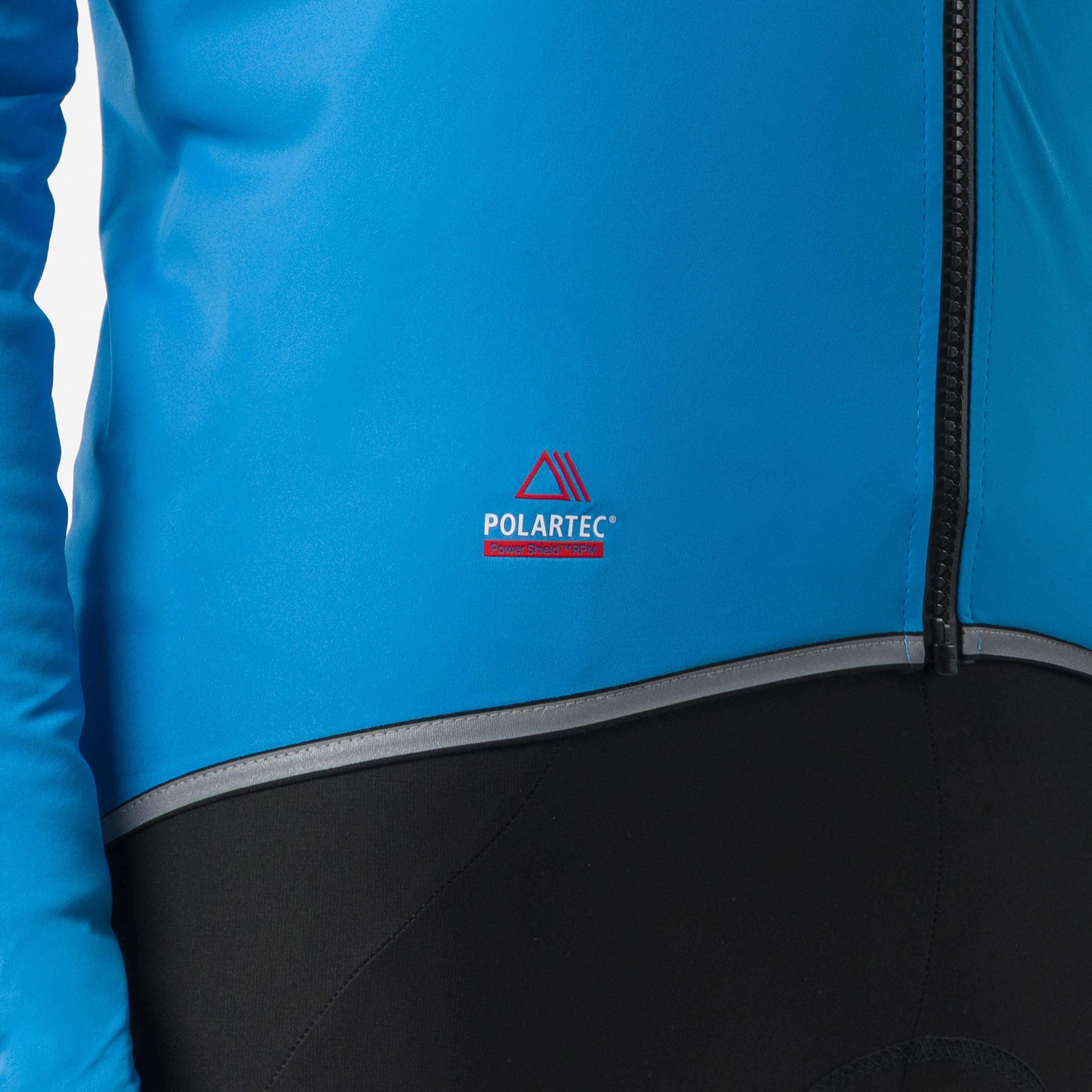 Ultra w rain cape - blue circuit/silver reflex - castelli